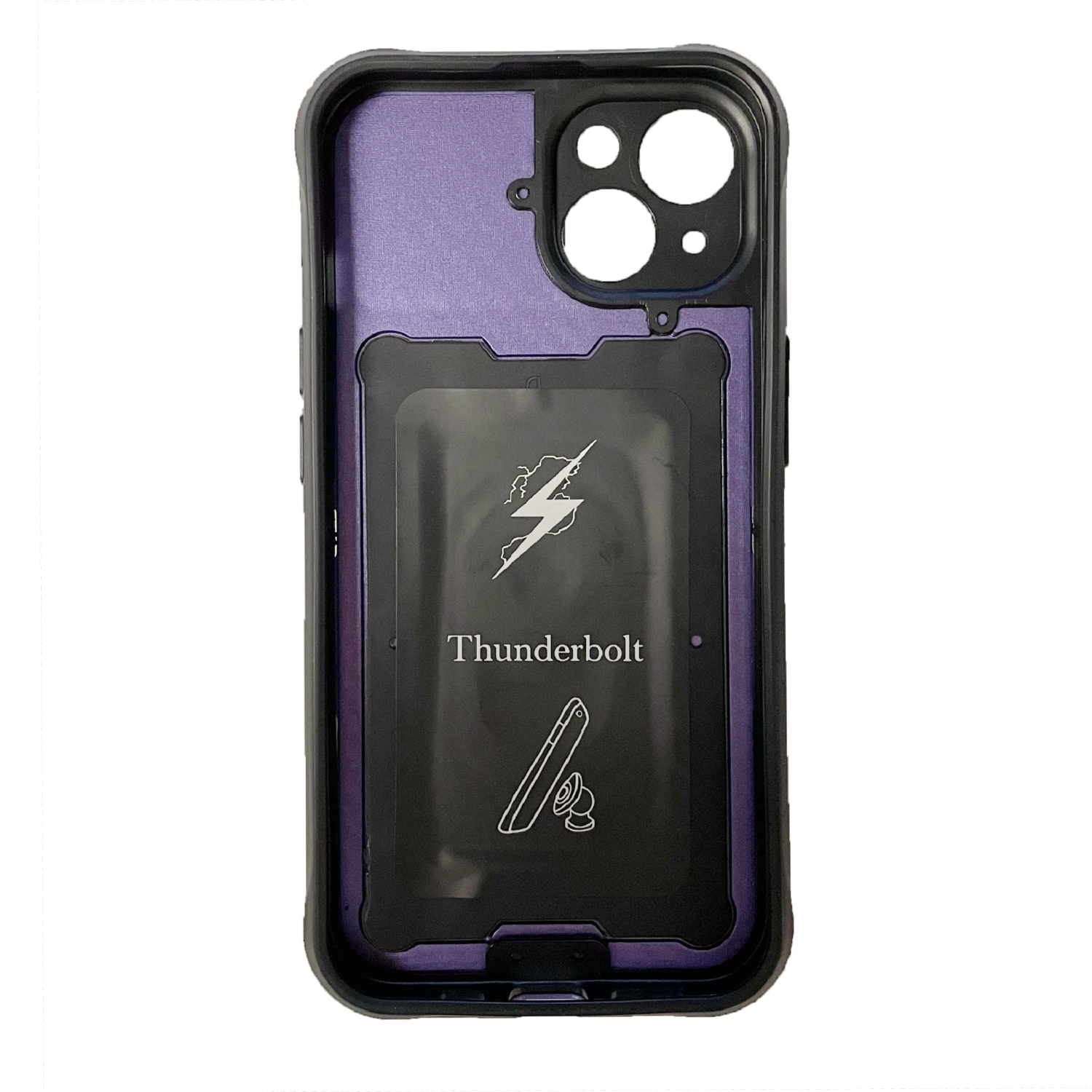 TopSave Camera Cover & Kickstand Heavy Duty Protective with Magnetic Car Mount Holder Case for iPhone 14 Plus, Violet