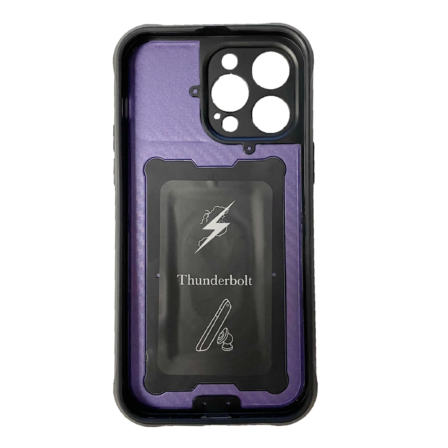 TopSave Camera Cover & Kickstand Heavy Duty Protective with Magnetic Car Mount Holder Case for iPhone 14 Plus, Violet