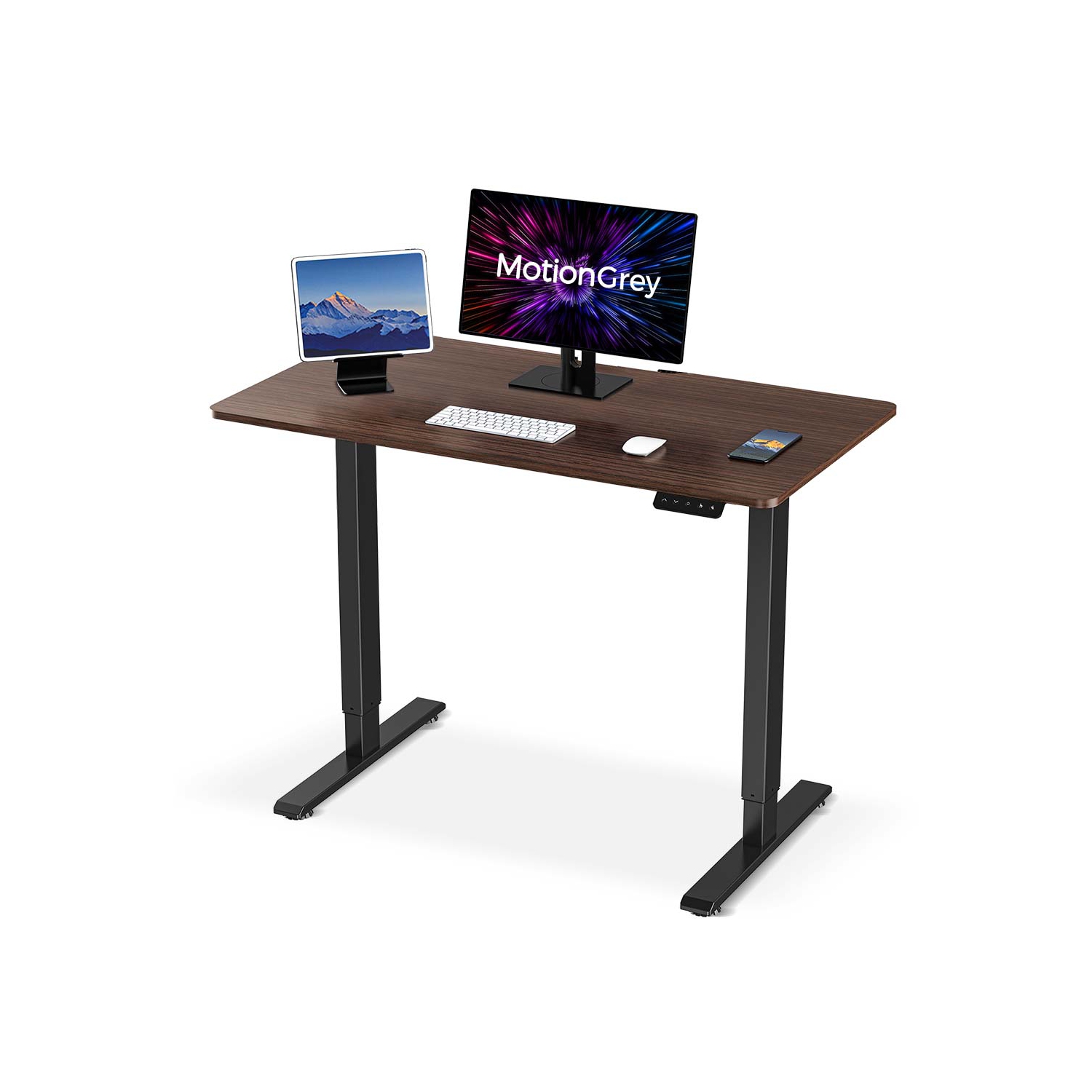 MotionGrey Standing Desk Height Adjustable Electric Motor Sit-to-Stand Desk Computer for Home and Office - Black Frame (43x24 Tabletop Included) - Only at Best Buy