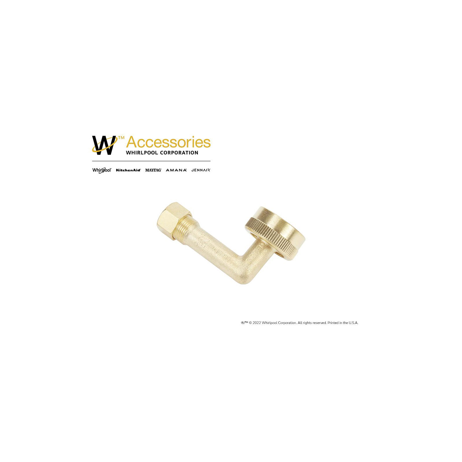 Raccord coudé d'entrée d'eau de lave-vaisselle de Whirlpool