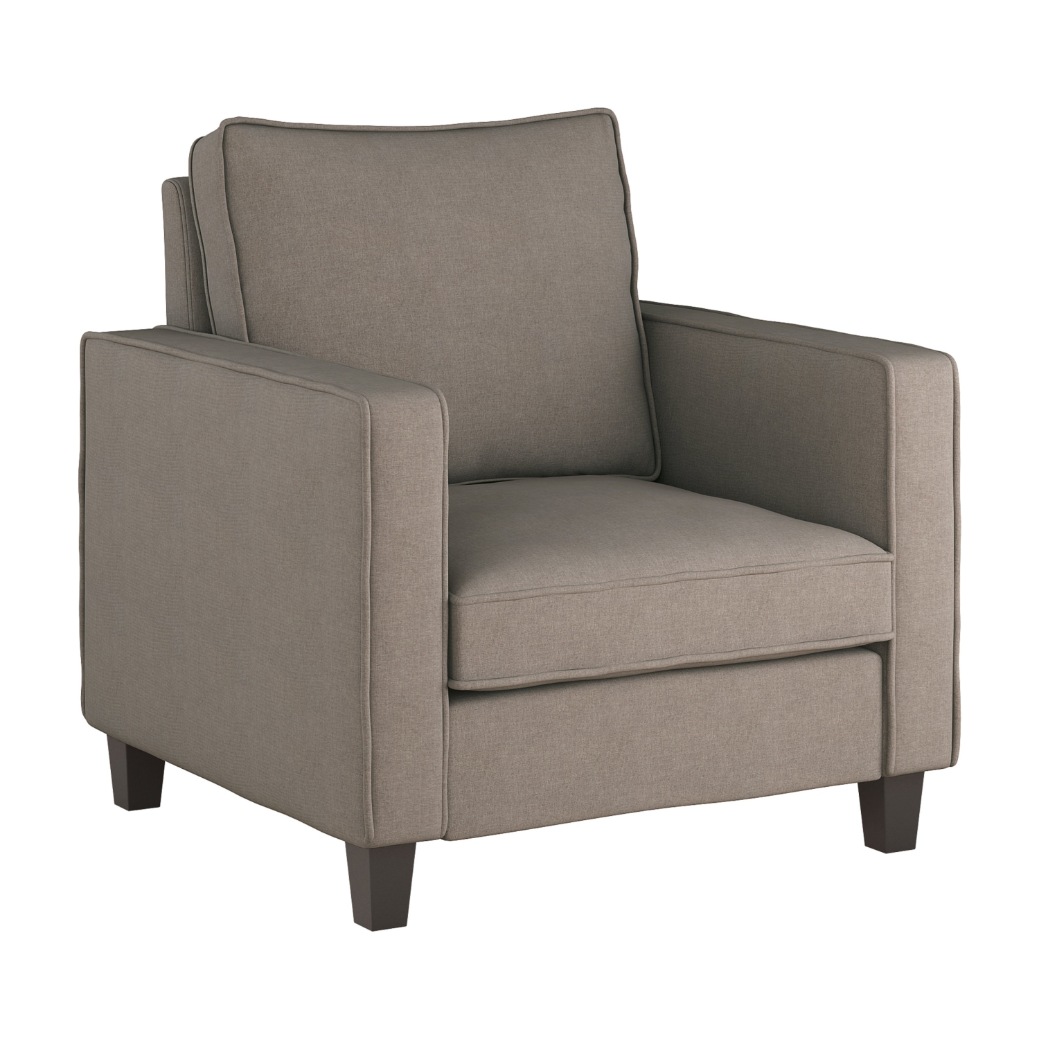Fauteuil d'appoint en tissu taupe Georgia de CorLiving