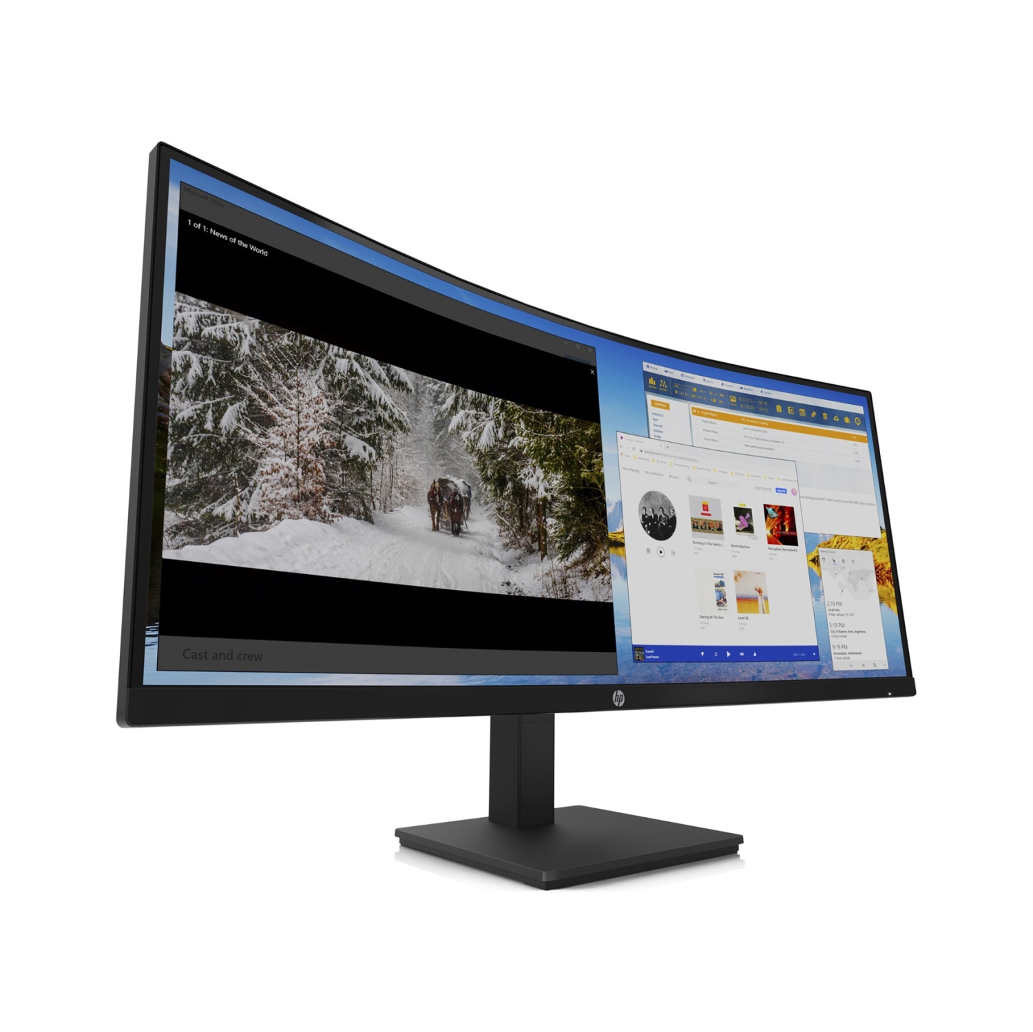 HP INC. 34" Ultrawide QHD 5ms GTG Curved VA Monitor - Black (3B1W4AA#ABA)