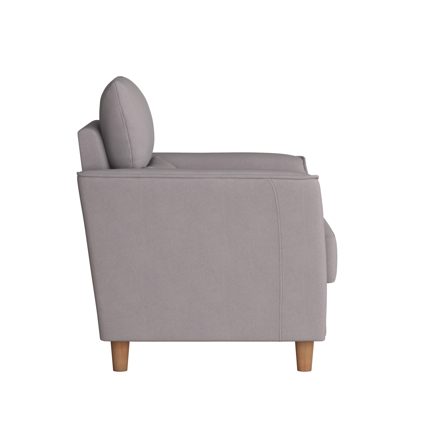 Chaise d'appoint rembourrée gris clair Georgia