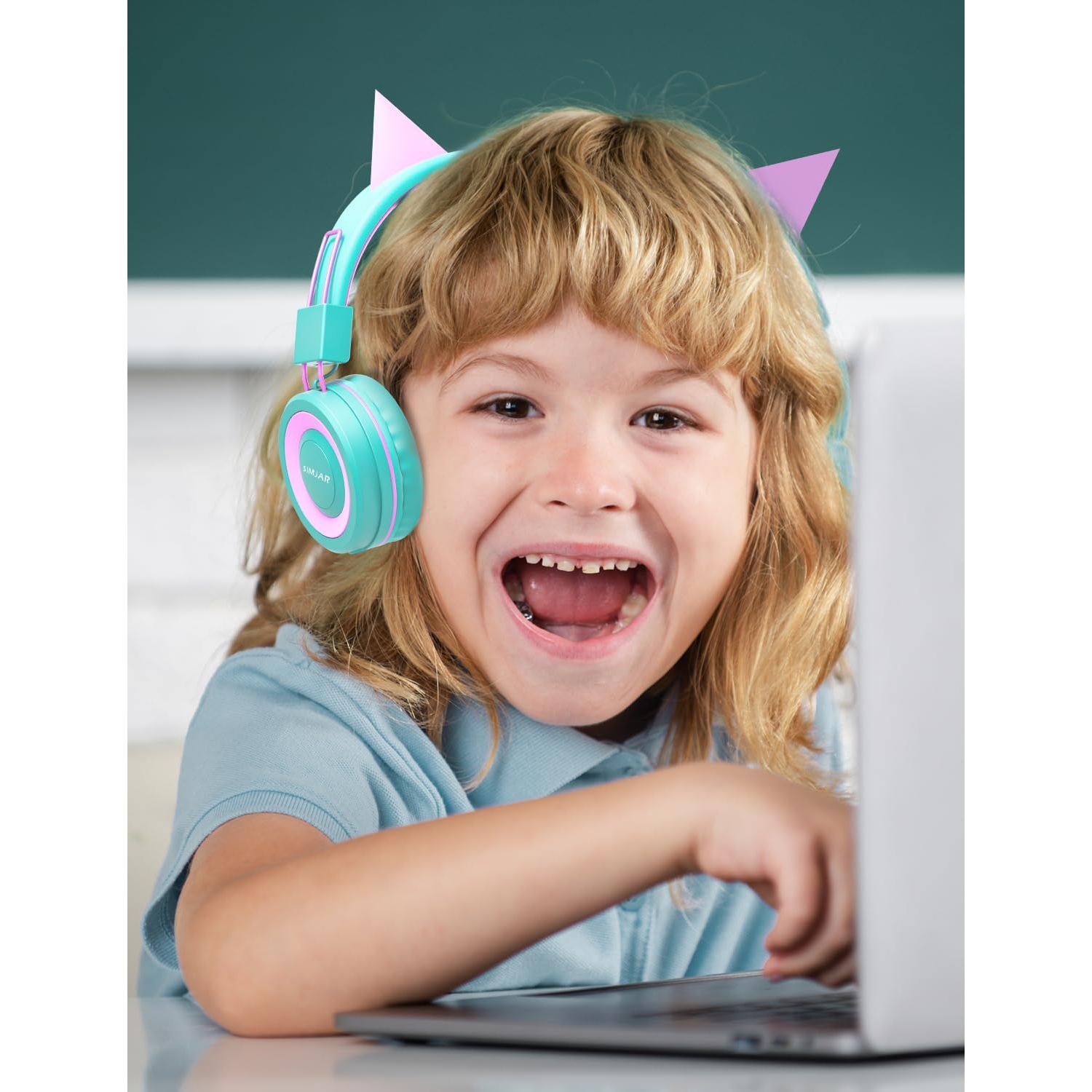 RGB Luminous Cat LED Casque de jeu pour appareils mobiles / console de jeu / PC / ordinateur portable Réduction du bruit et casque filaire avec