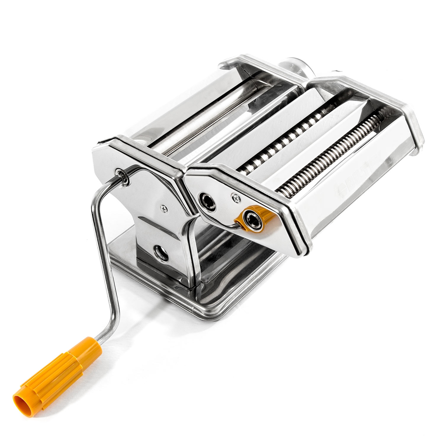 Biltek Pasta Maker Machine - Stainless Steel Hand Crank Cutter & Roller for Fresh Pasta