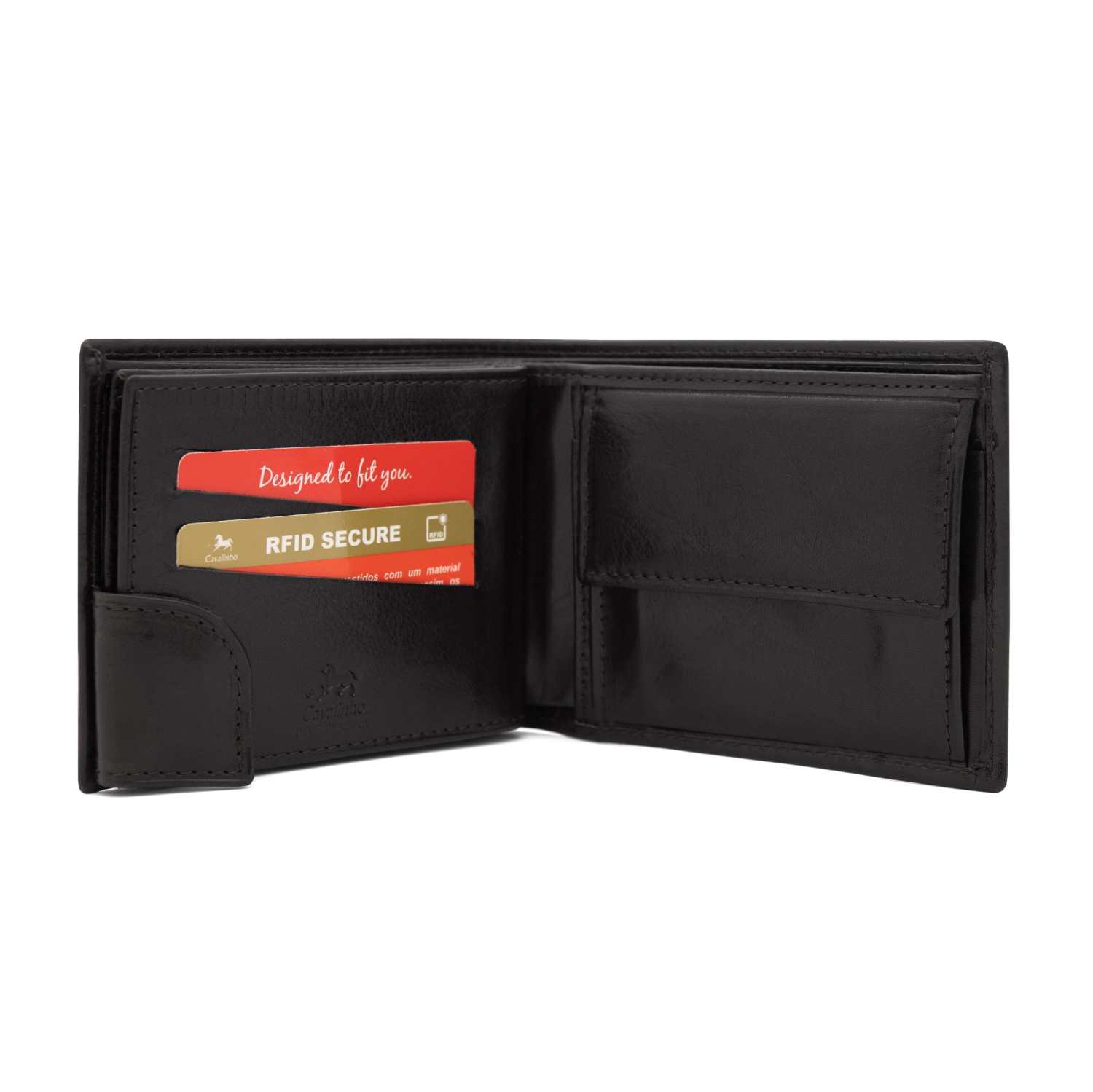 Cavalinho Bifold Leather Wallet - Black - handmade in Portugal & RFID protected