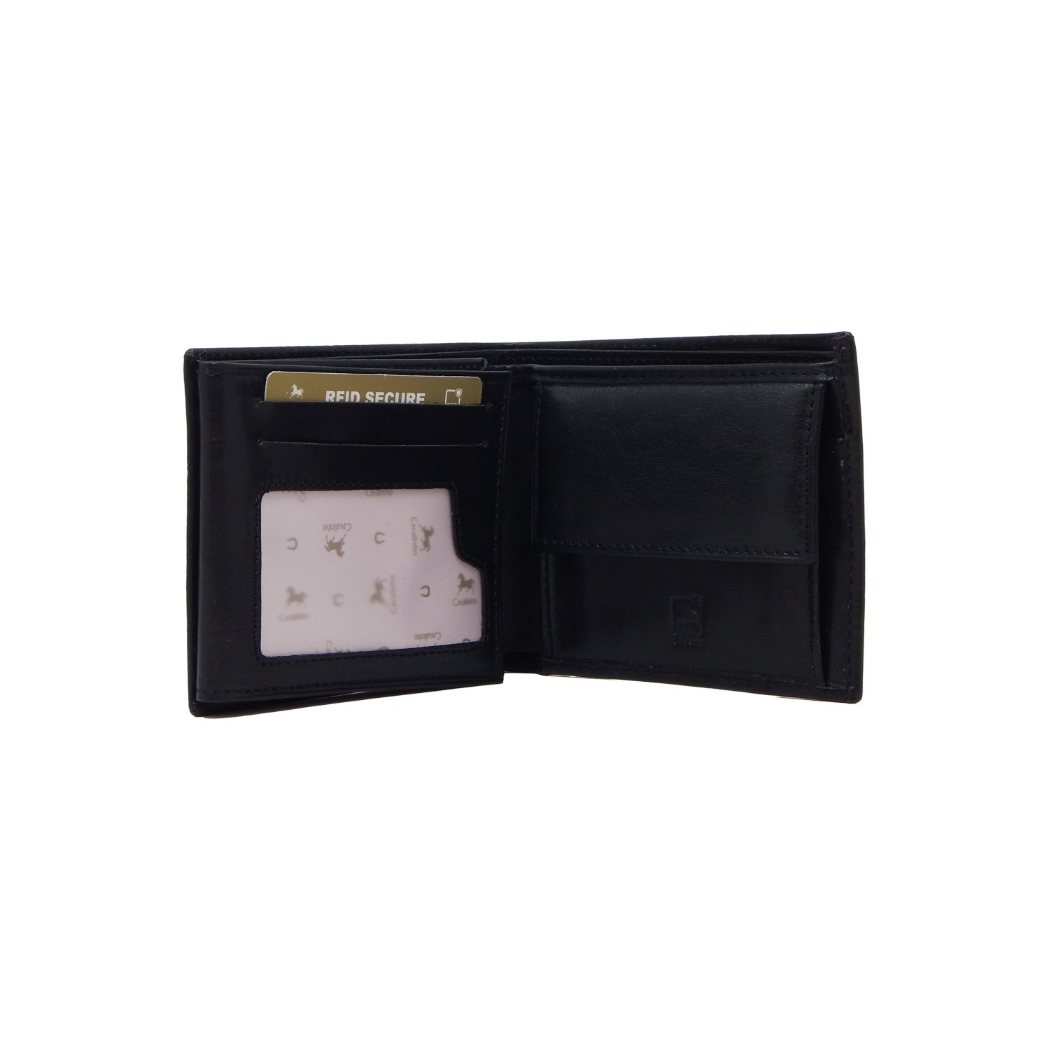 Cavalinho Trifold Leather Wallet - Black - handmade in Portugal & RFID protected