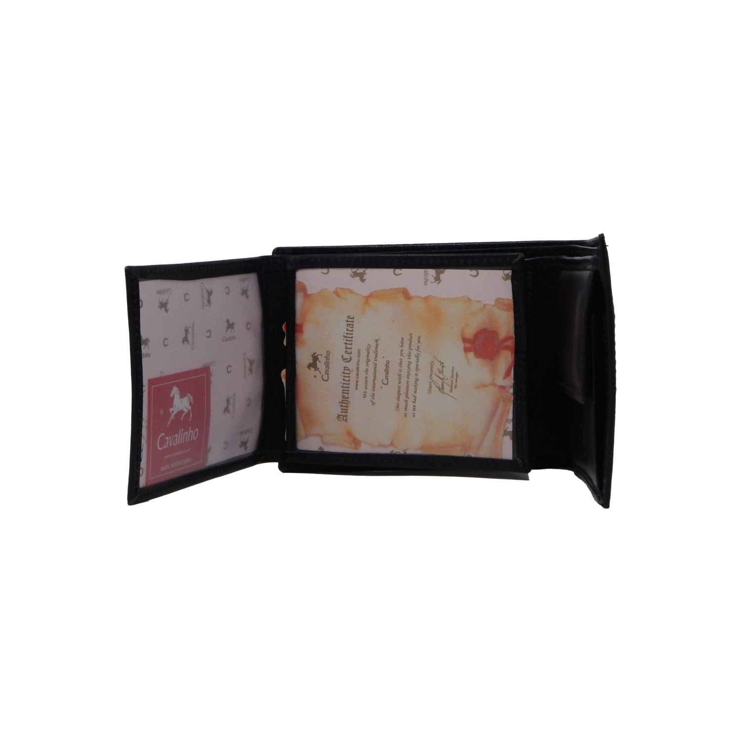 Cavalinho Trifold Leather Wallet - Black - handmade in Portugal & RFID protected