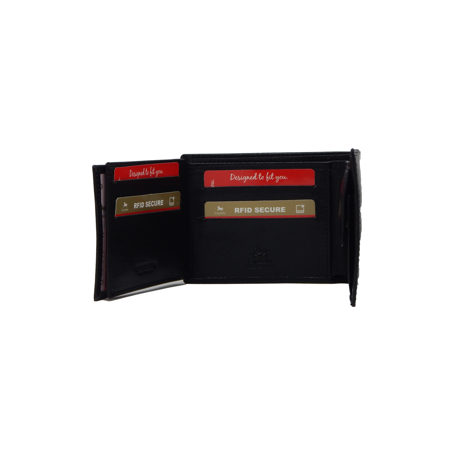 Cavalinho Trifold Leather Wallet - Black - handmade in Portugal & RFID protected