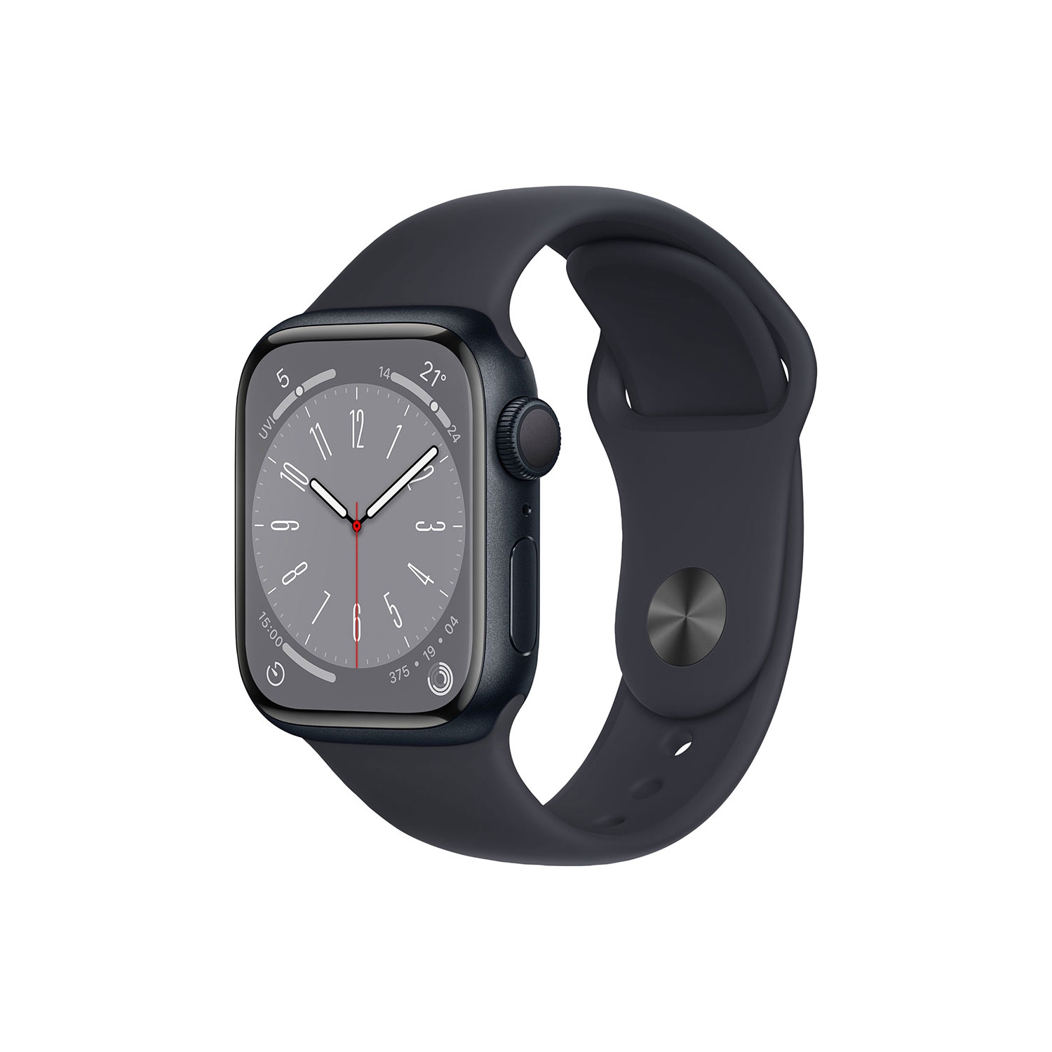 Apple Watch Series 8 / 45mm / Midnight Aluminum Case Midnight Sport Band / GPS - New (1 Year Warranty)