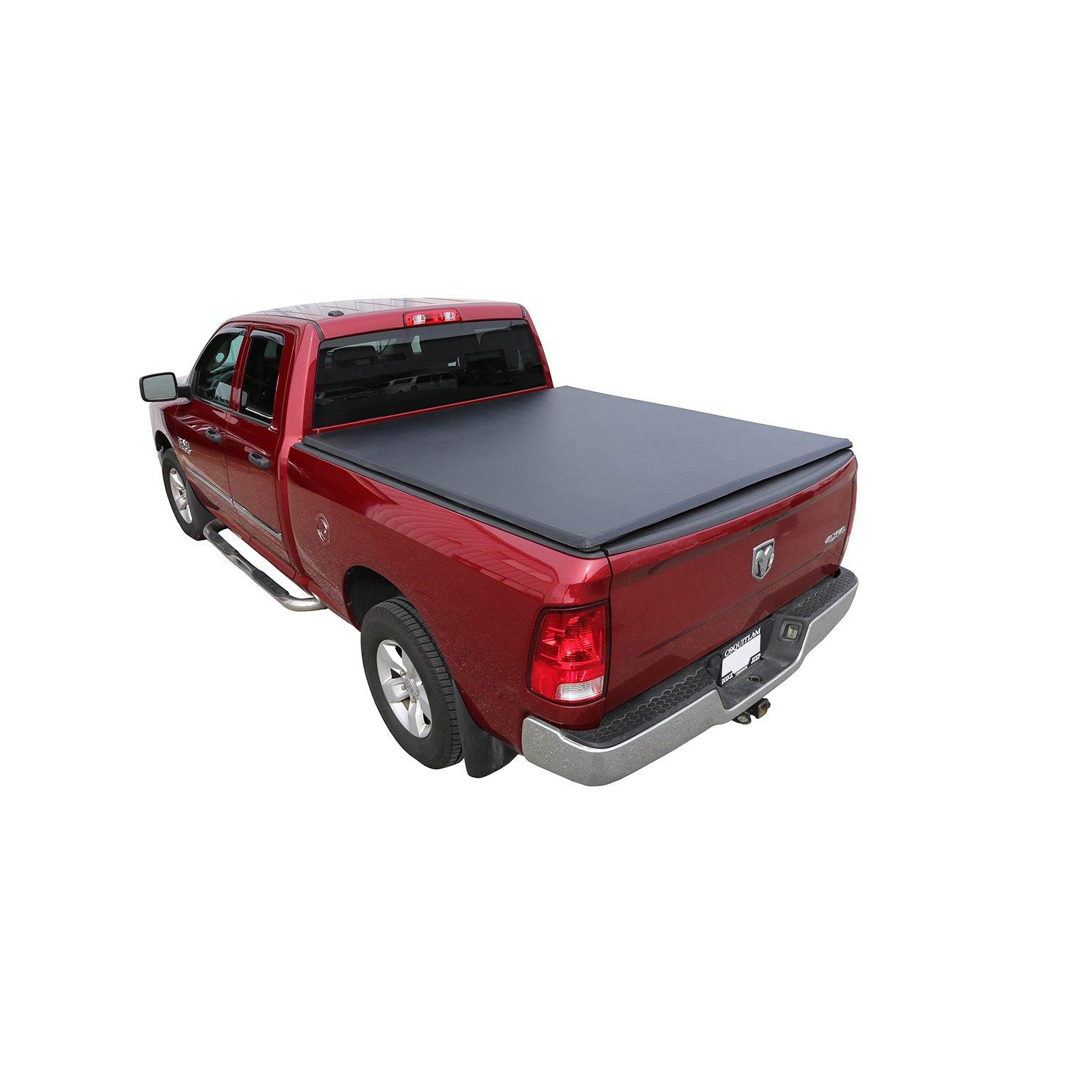 Couvre-caisse souple à trois rabats 2500/3500 6 pi 4 po RAM 1500 et 2003-2022 de la Galaxy Auto 2002-2018 Dodge RAM