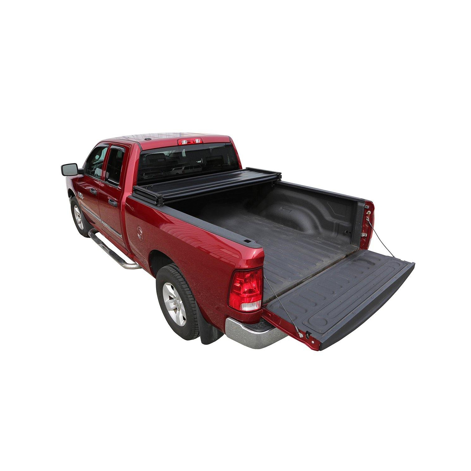 Couvre-caisse souple à trois rabats 2500/3500 6 pi 4 po RAM 1500 et 2003-2022 de la Galaxy Auto 2002-2018 Dodge RAM