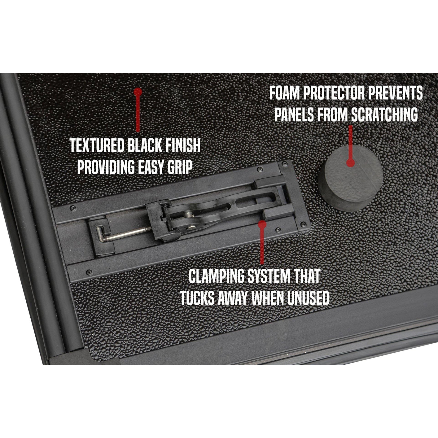 Couvre-caisse rigide à trois rabats 5.8 po Chevrolet Silverado/GMC Sierra 2007-2022 de Galaxy Auto