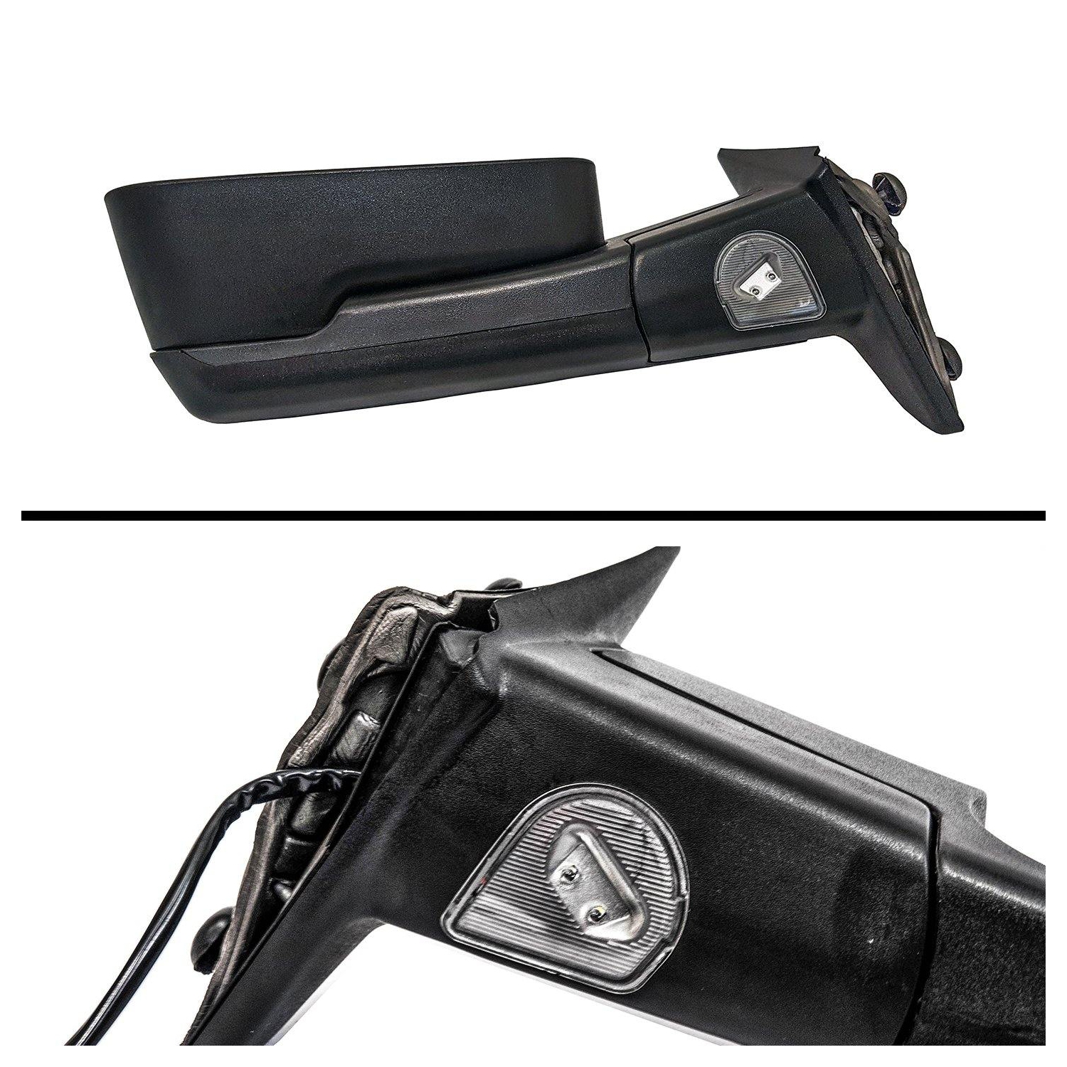 Rétroviseurs de remorquage repliables à commande électrique Dodge RAM 2009-2018 Galaxy Auto - Noir