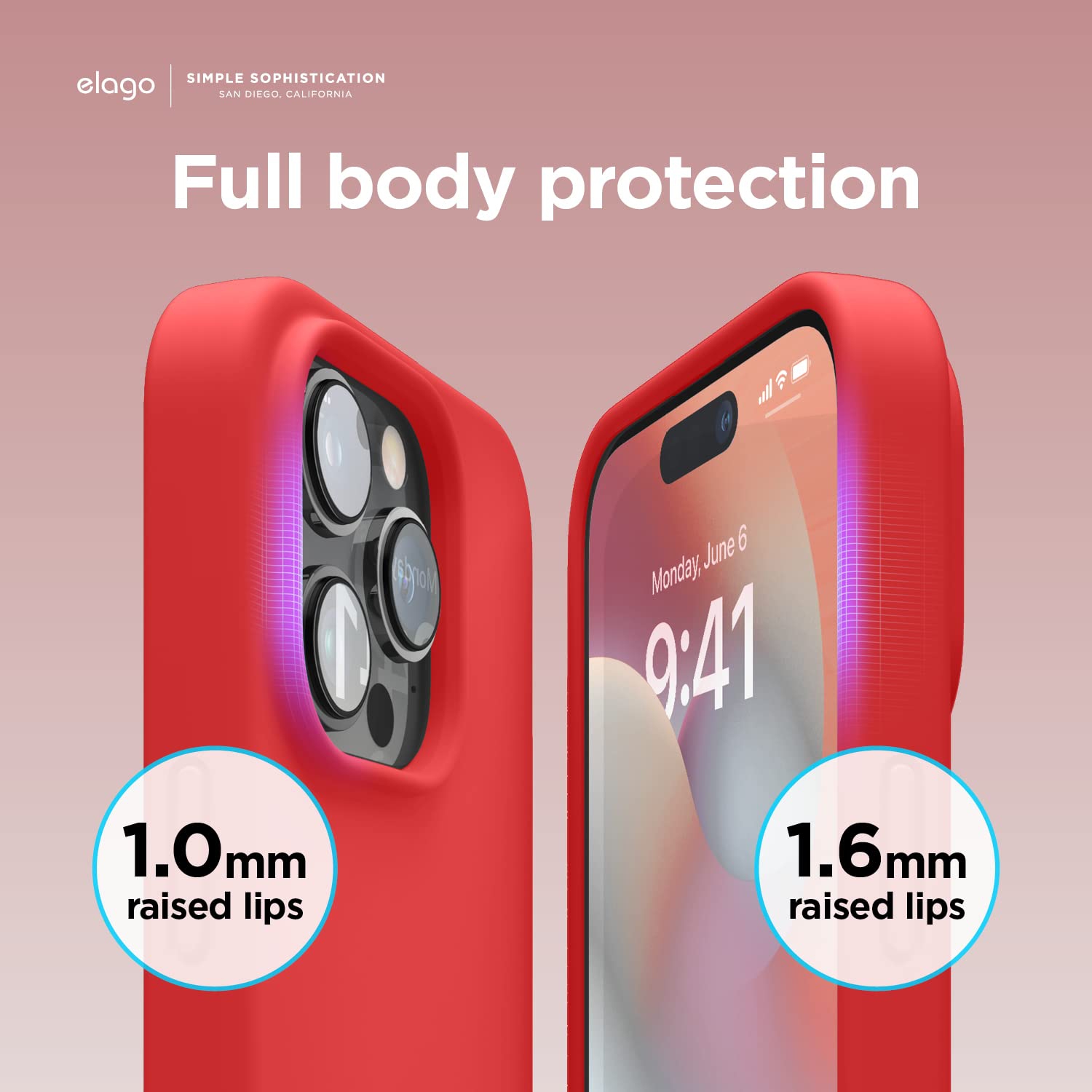 elago Compatible with iPhone 14 Pro Case, Liquid Silicone Case, Full Body Protective Cover, Shockproof, Slim Phone Case, Ant