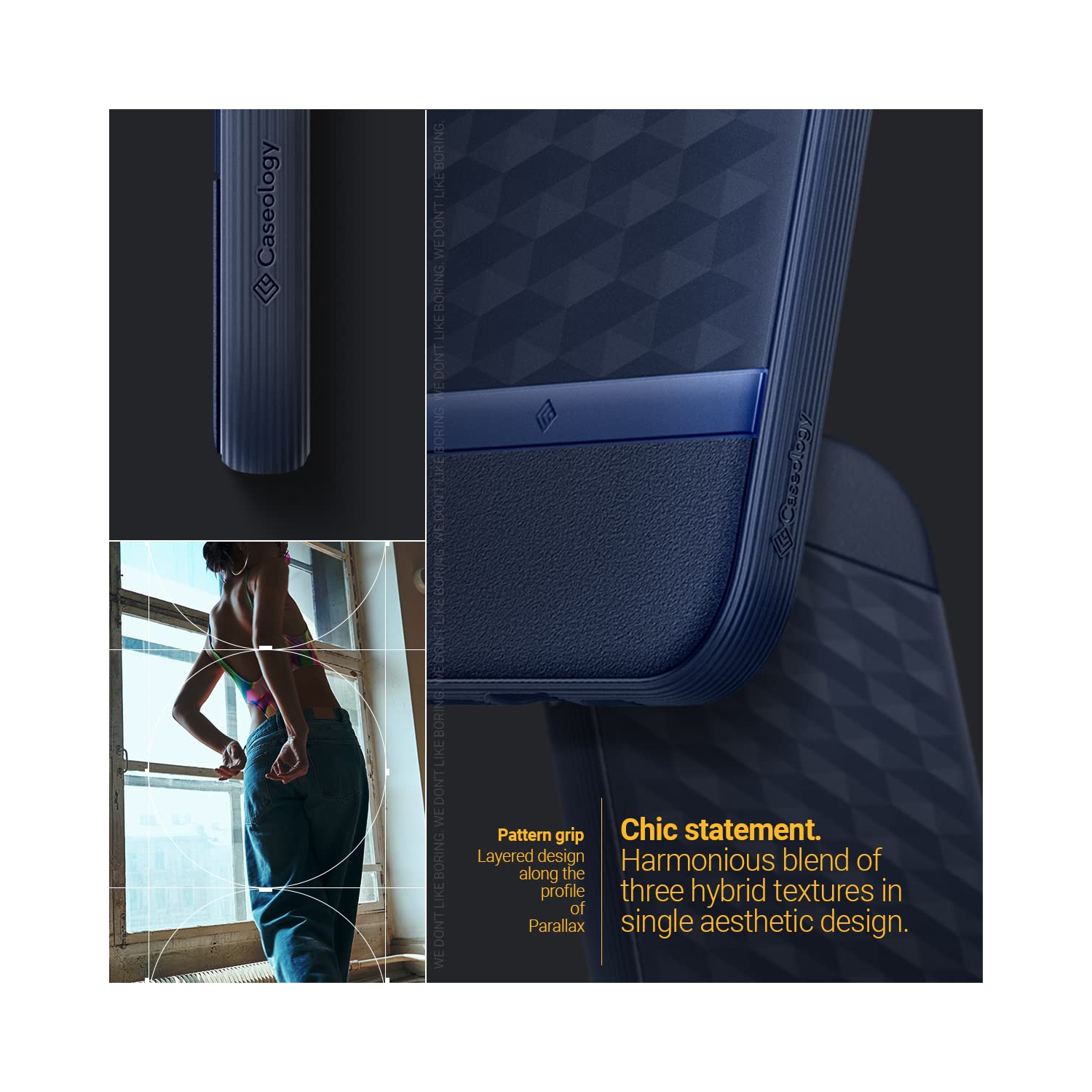 Étui Parallax Mag de Caseology avec aimant intégré conçu pour MagSafe compatible avec l’étui iPhone 14 Pro Max 5G - Midnig