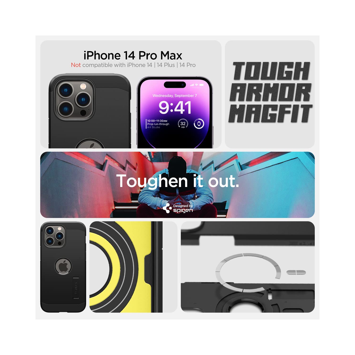 Spigen Tough Armor Mag Case Magsafe Compatible Designed for iPhone