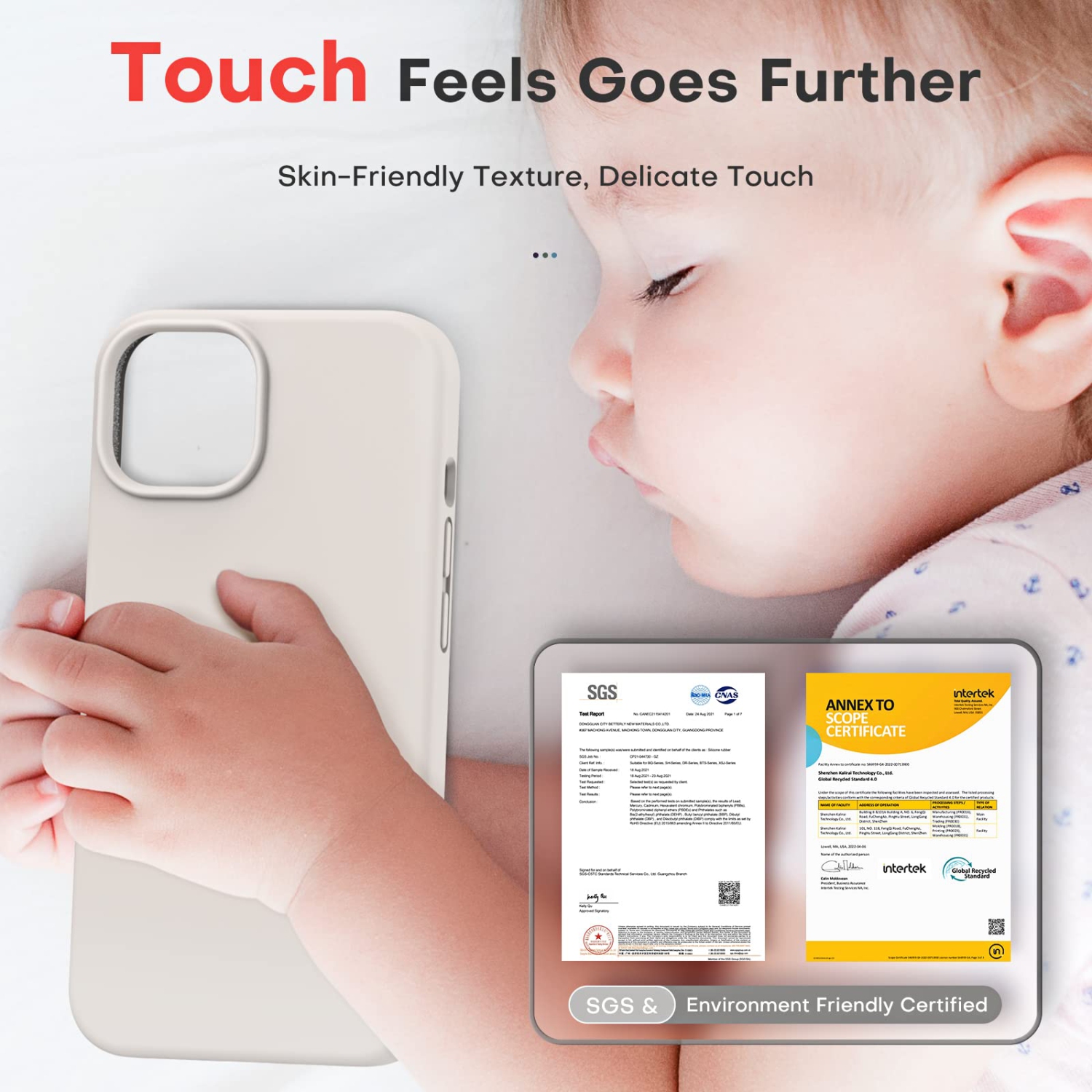 TOCOL 5 in 1 for iPhone 14 Case, with 2 Pack Screen Protector + 2 Pack Camera Lens Protector, Slim Liquid Silicone Phone C