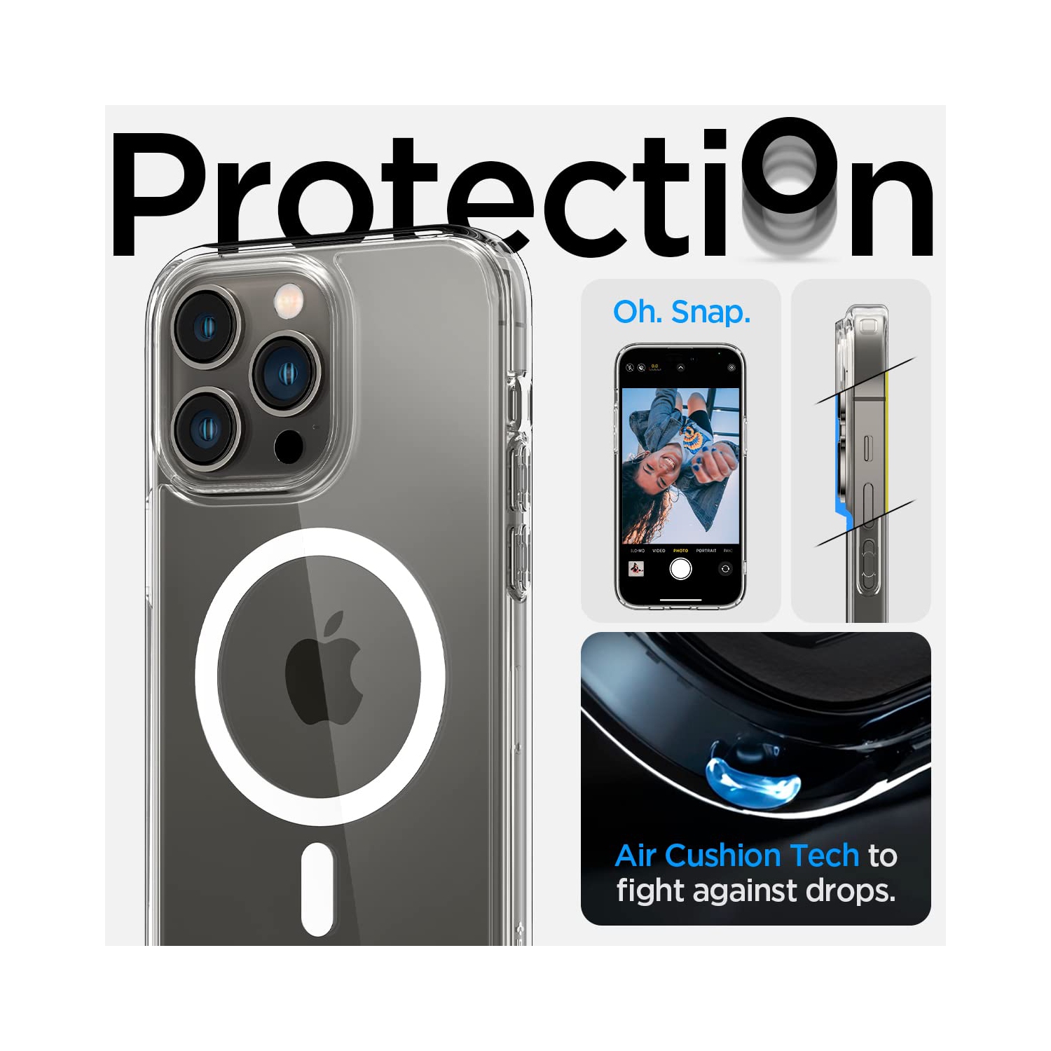 Spigen Ultra Hybrid Mag Case Magsafe Compatible Designed for iPhone 14 Pro Max Case - White