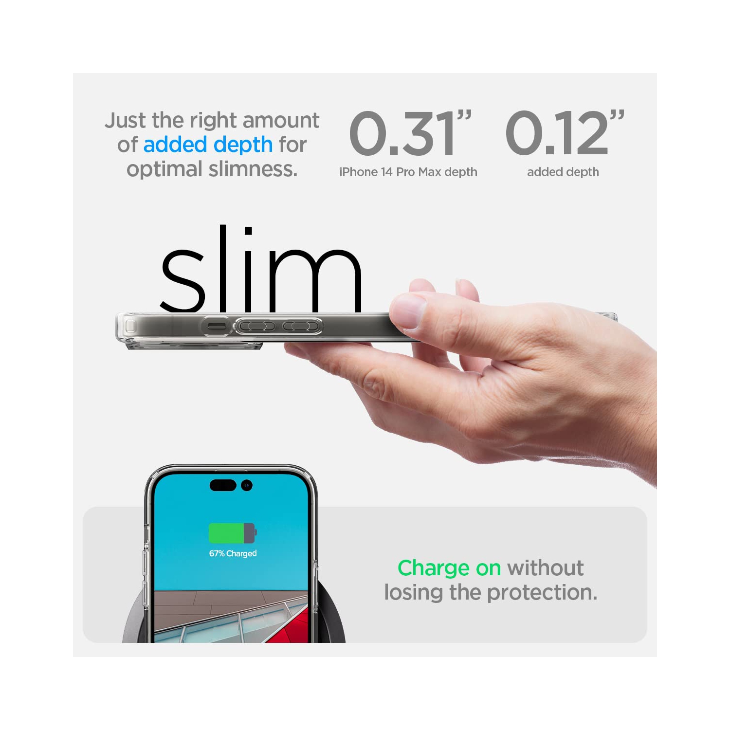 Spigen Ultra Hybrid Mag Case Magsafe Compatible Designed for iPhone 14 Pro Max Case - White