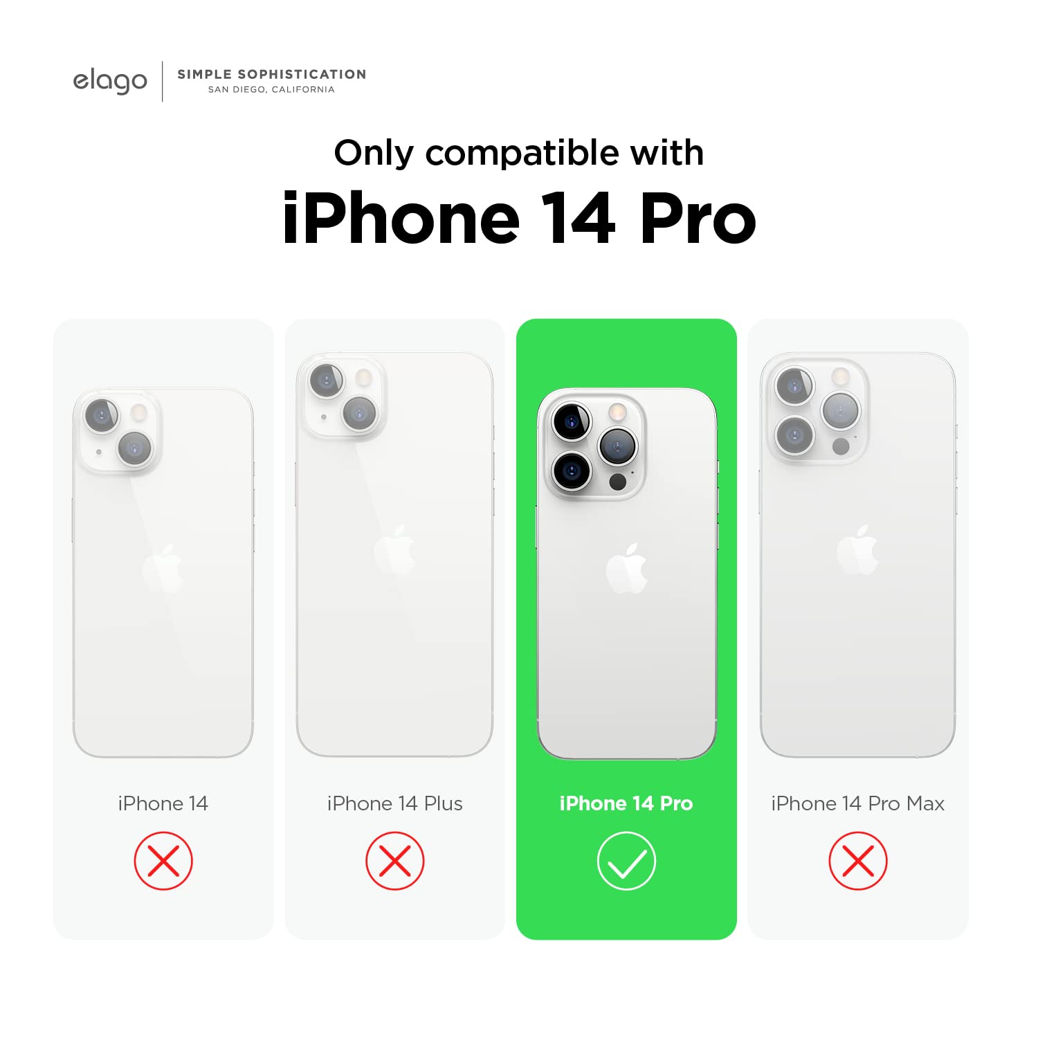 elago Compatible with iPhone 14 Pro Case, Liquid Silicone Case, Full Body Protective Cover, Shockproof, Slim Phone Case, Ant