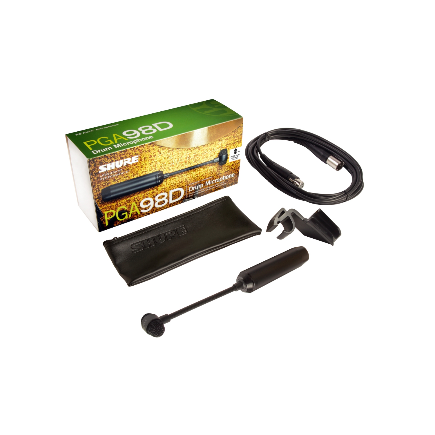 Microphone à condensateur cardioïde pour batterie PGA98D de Shure