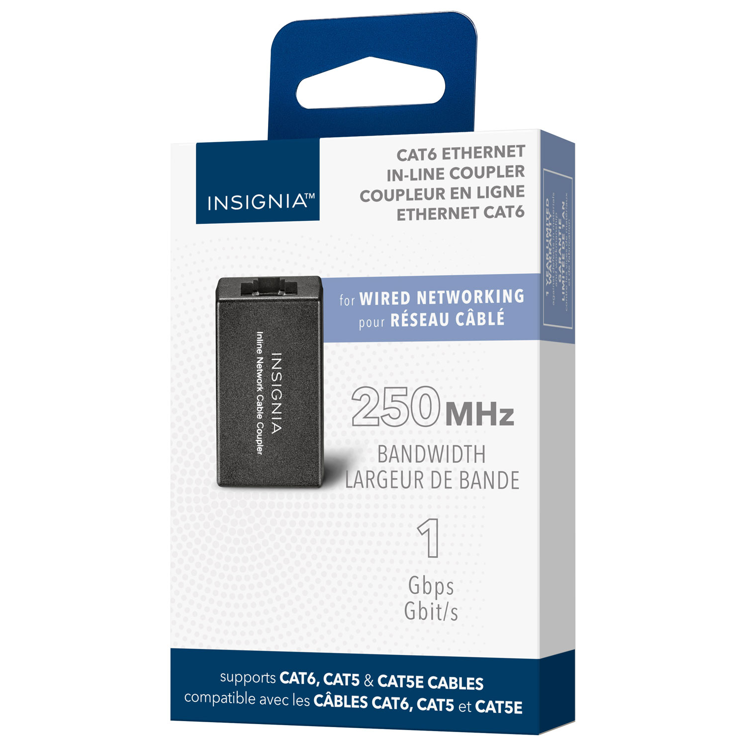 Coupleur de ligne pour câble réseau RJ45 Cat-6 d'Insignia - Noir - Exclusivité de Best Buy