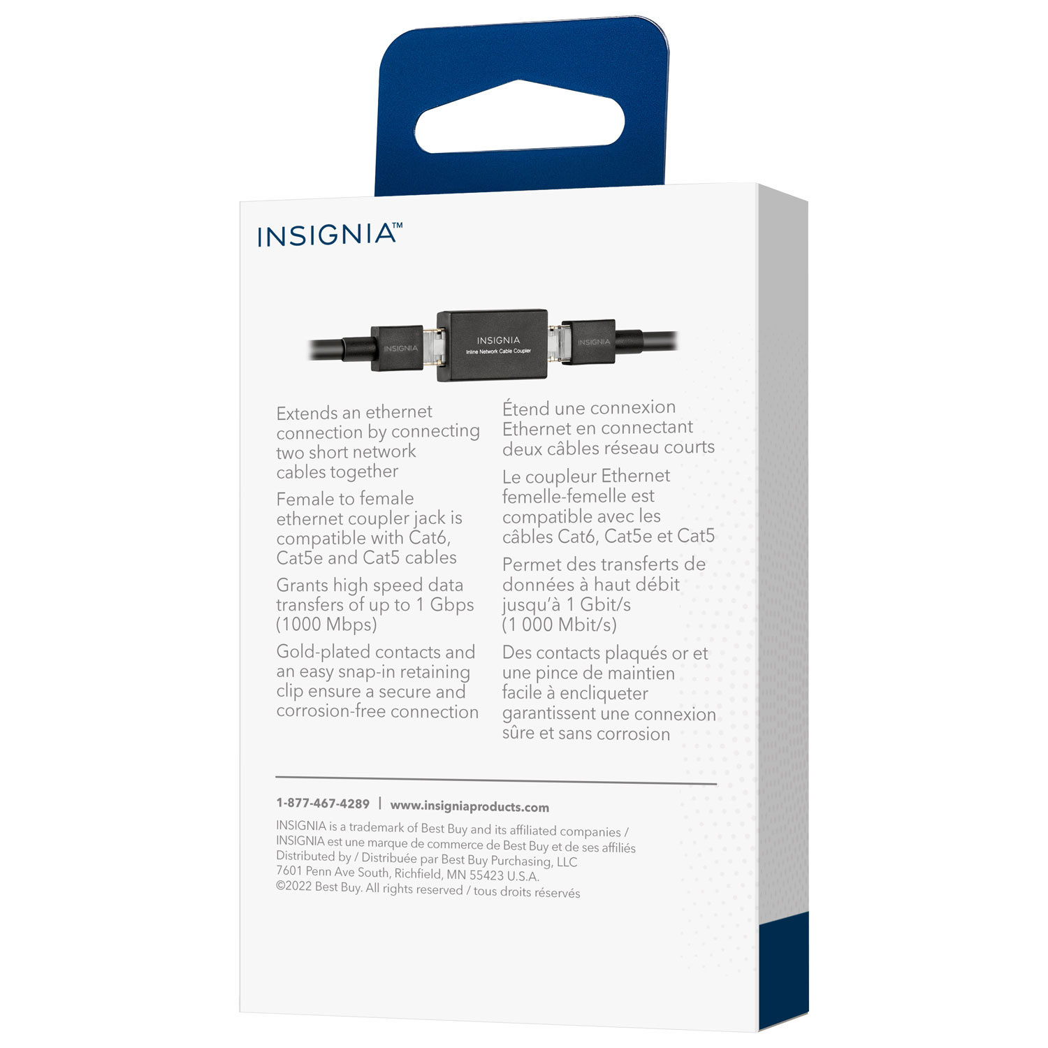 Coupleur de ligne pour câble réseau RJ45 Cat-6 d'Insignia - Noir - Exclusivité de Best Buy