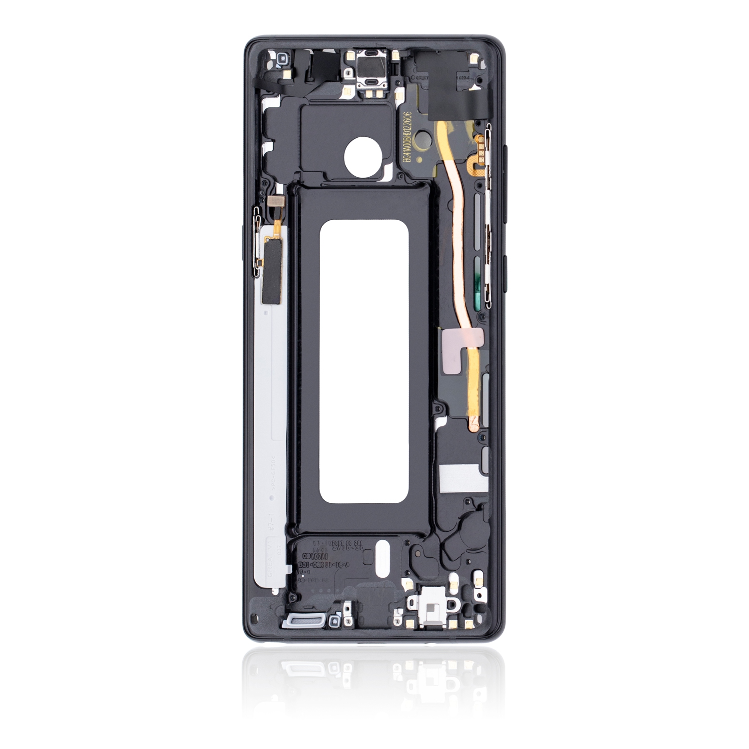 Replacement Mid-Frame Housing Compatible For Samsung Galaxy Note 8 (With Small Parts) (Black)