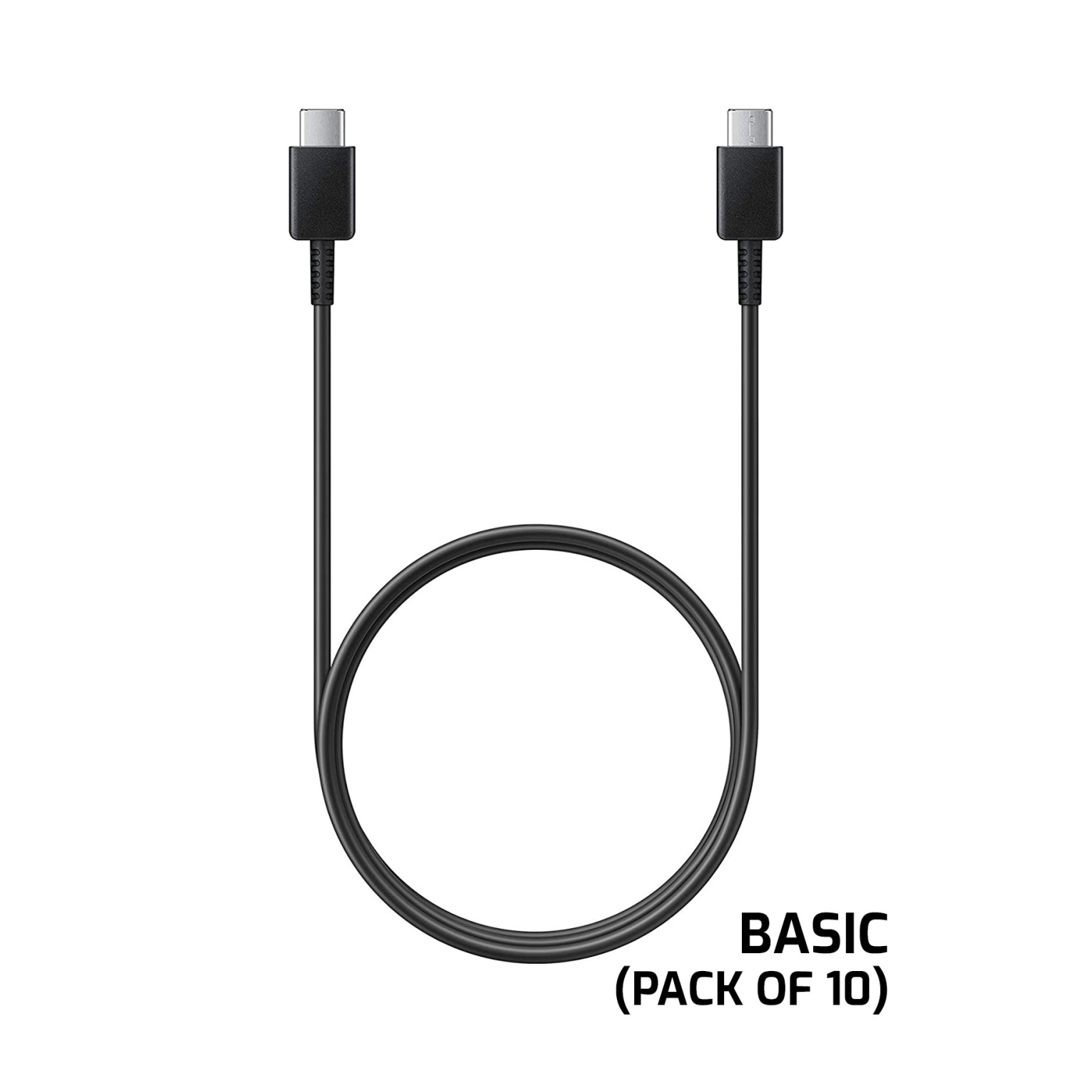 Type C to Type C Data Cable for Samsung (Basic) - Black
