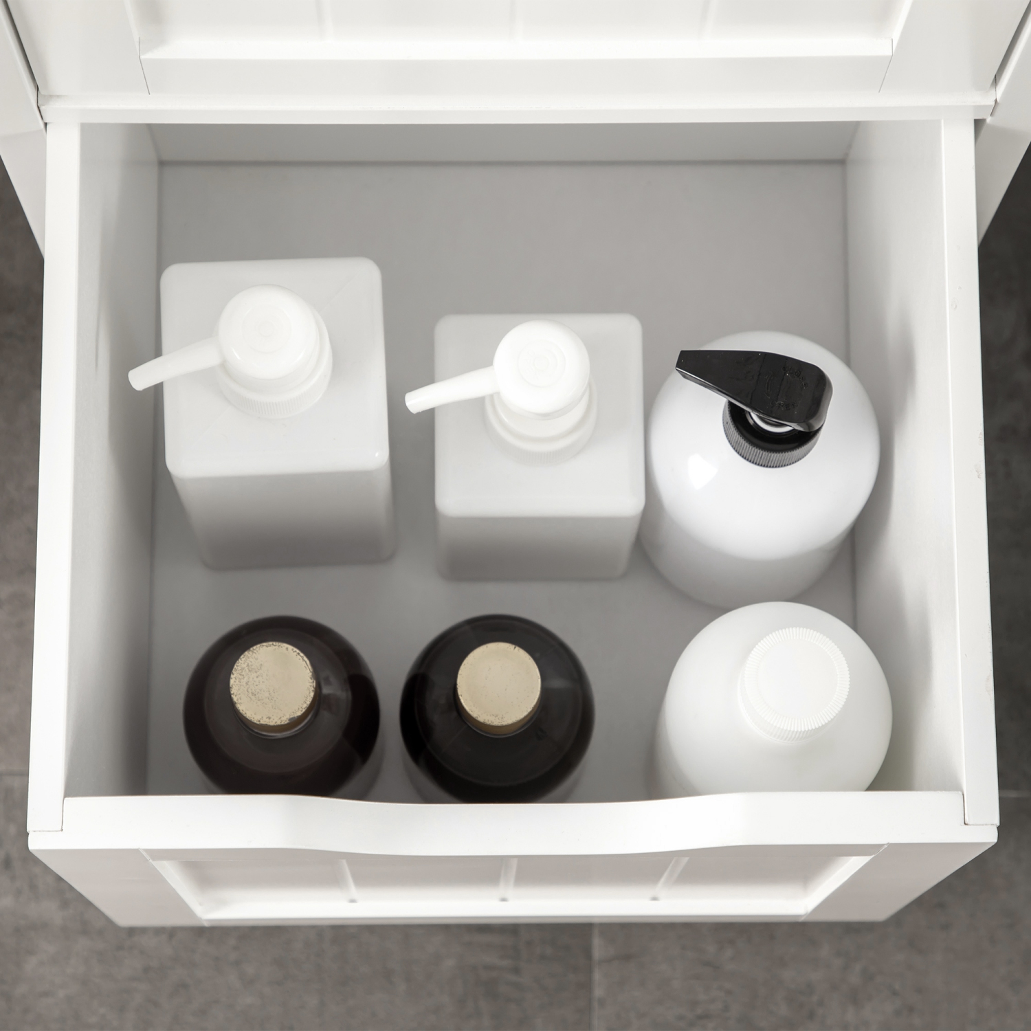 Armoire étroite pour salle de bain Kleankin avec 3 tiroirs et 2 tablettes, grande tour en lin autonome pour maquette, blanc