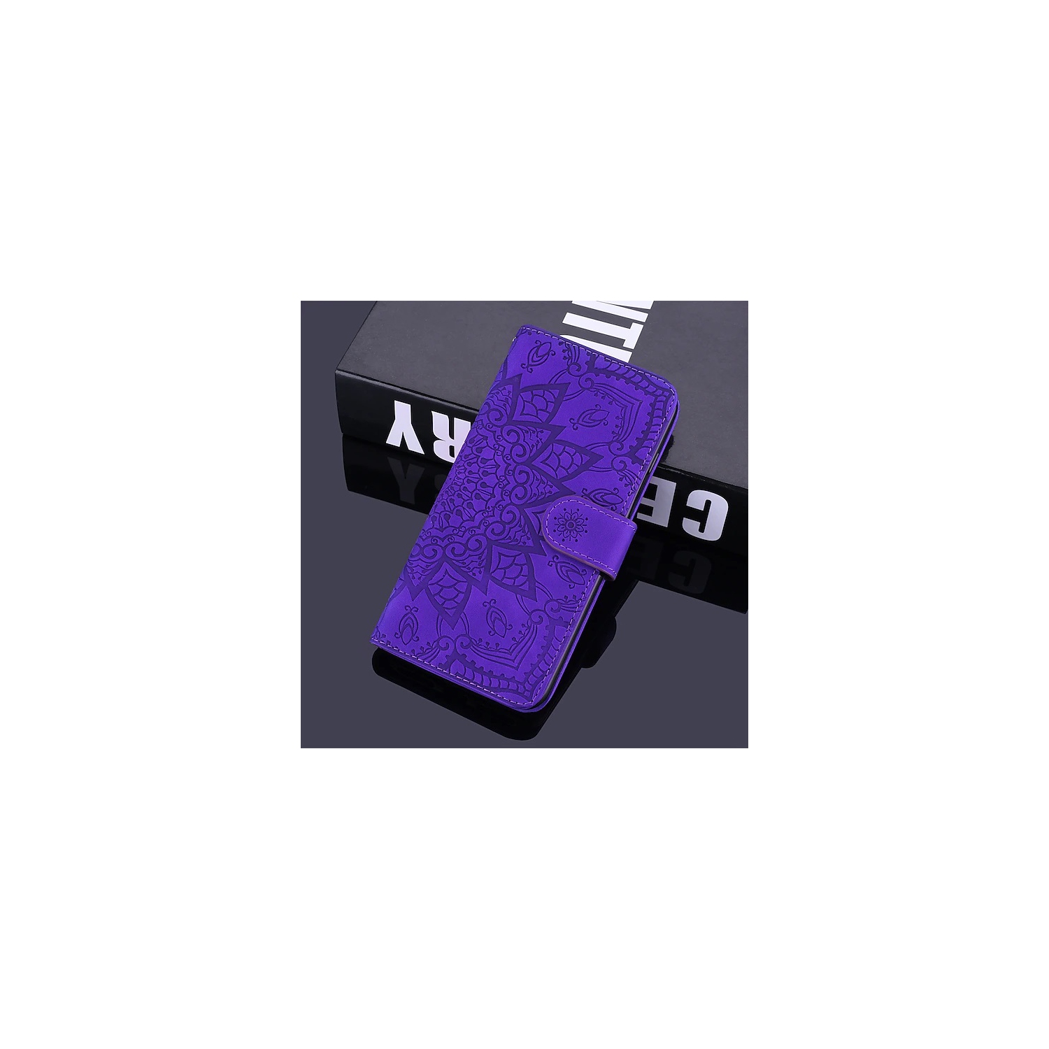 CaseWorld Wallet Case with Card Holder Magnetic Closure Flip Kickstand Premium Leather Case for iPhone 14 PLUS - Purple