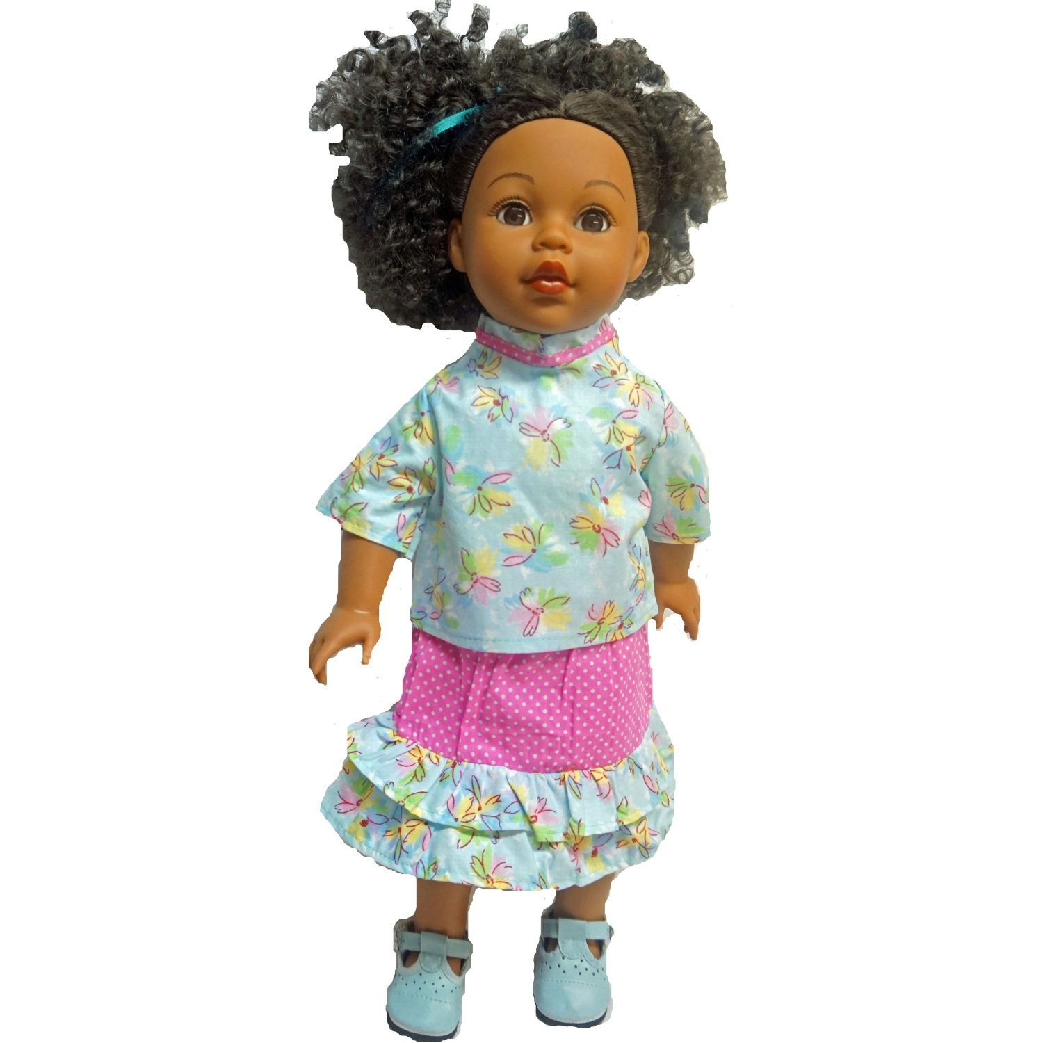 Doll Clothes Superstore Floral tunic and Ruffle Skirt For 18 Inch Dolls Like American Girl Our Generation My Life Dolls