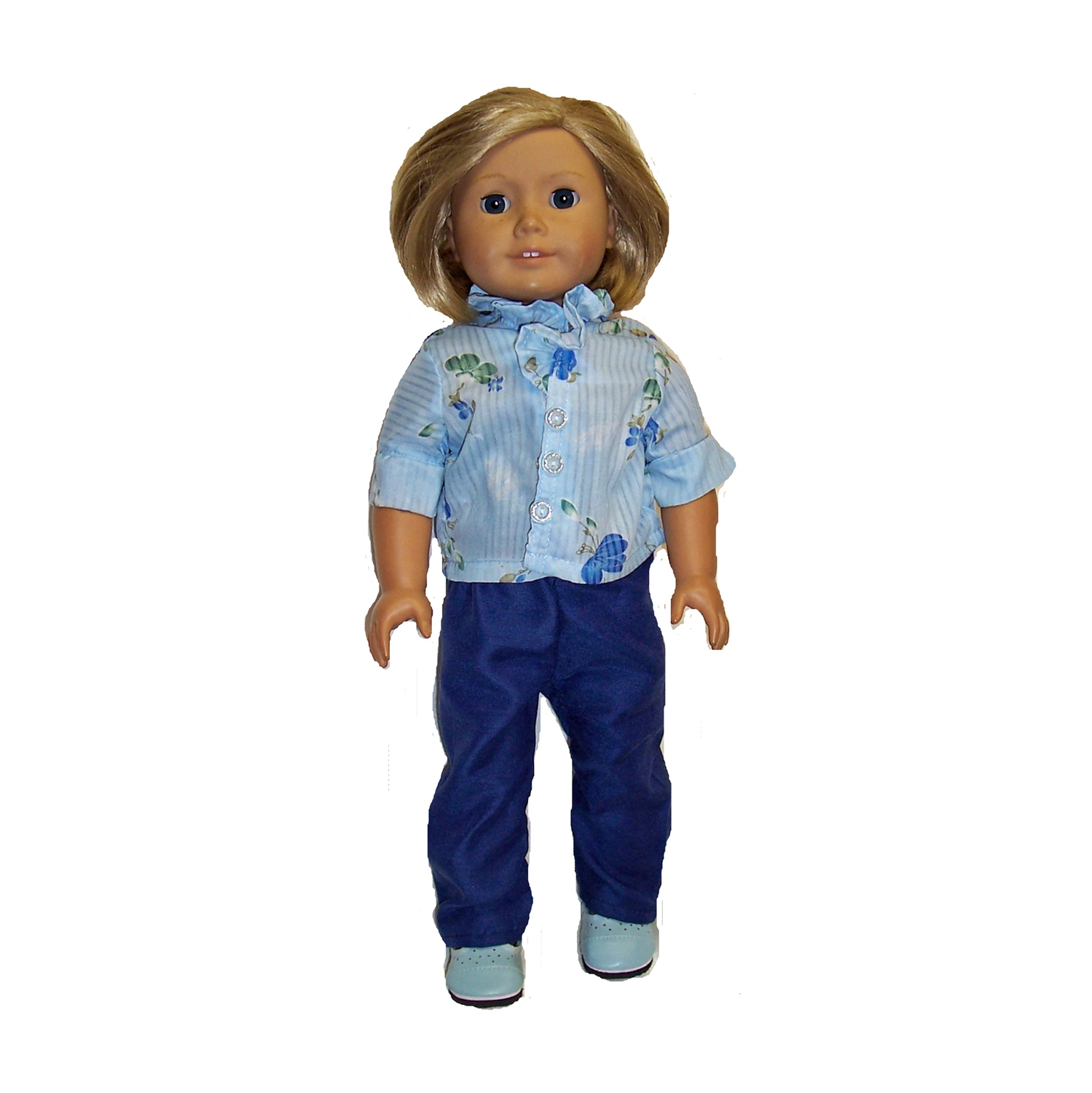 Doll Clothes Superstore Floral Shirt And Blue Pants For 18 Inch Dolls Like American Girl Our Generation My Life Dolls