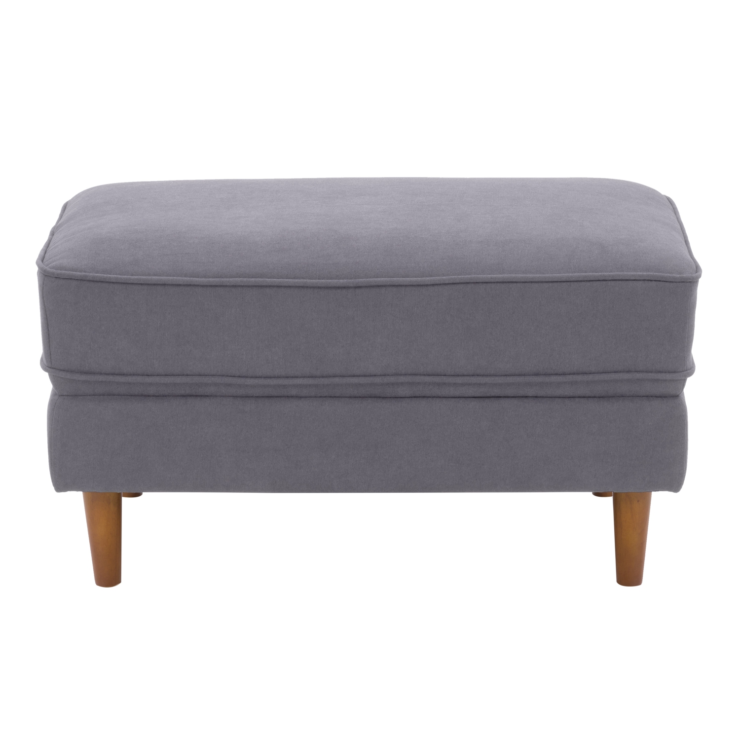 CorLiving LGA-401-O Mulberry Fabric Upholstered Modern Ottoman, Grey