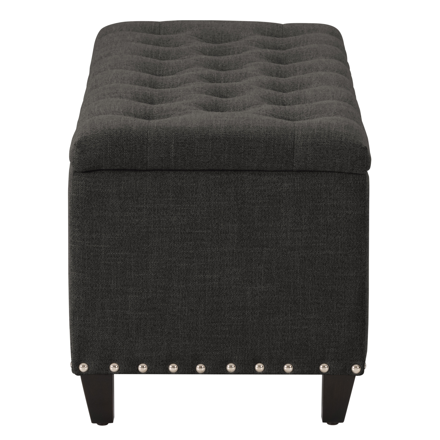 Pouf de stockage en tissu rembourré Boston