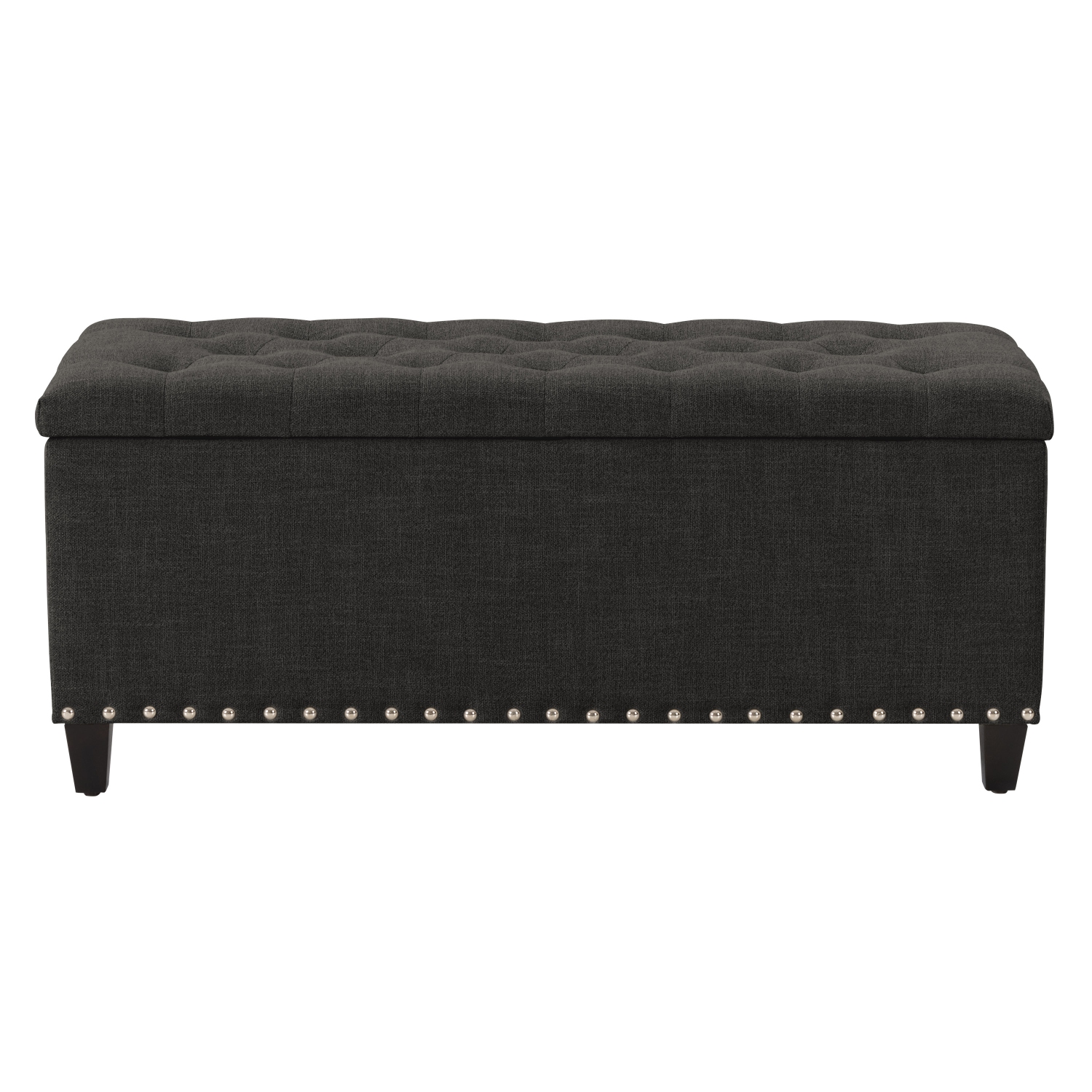 Pouf de stockage en tissu rembourré Boston