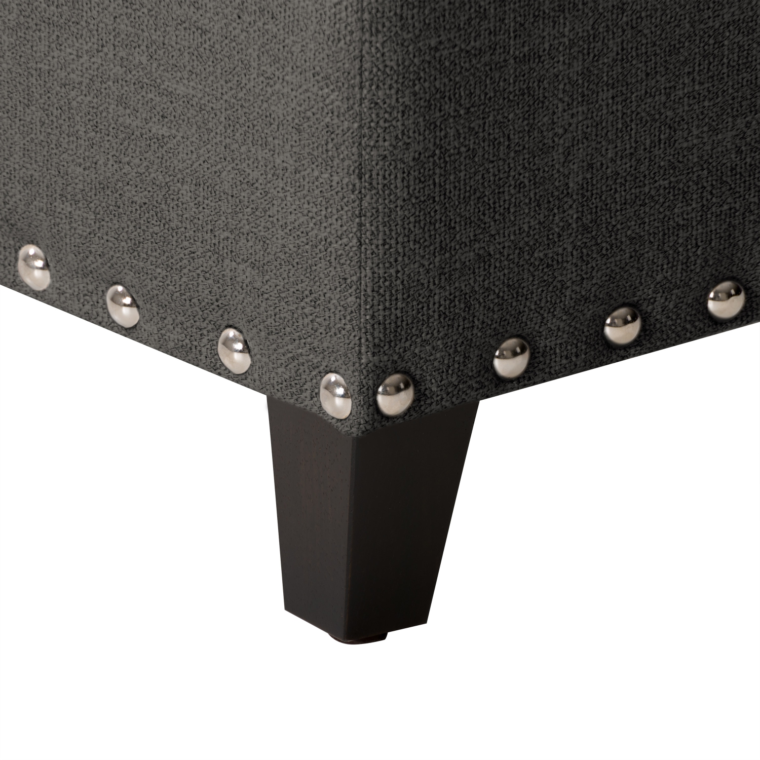 Pouf de stockage en tissu rembourré Boston