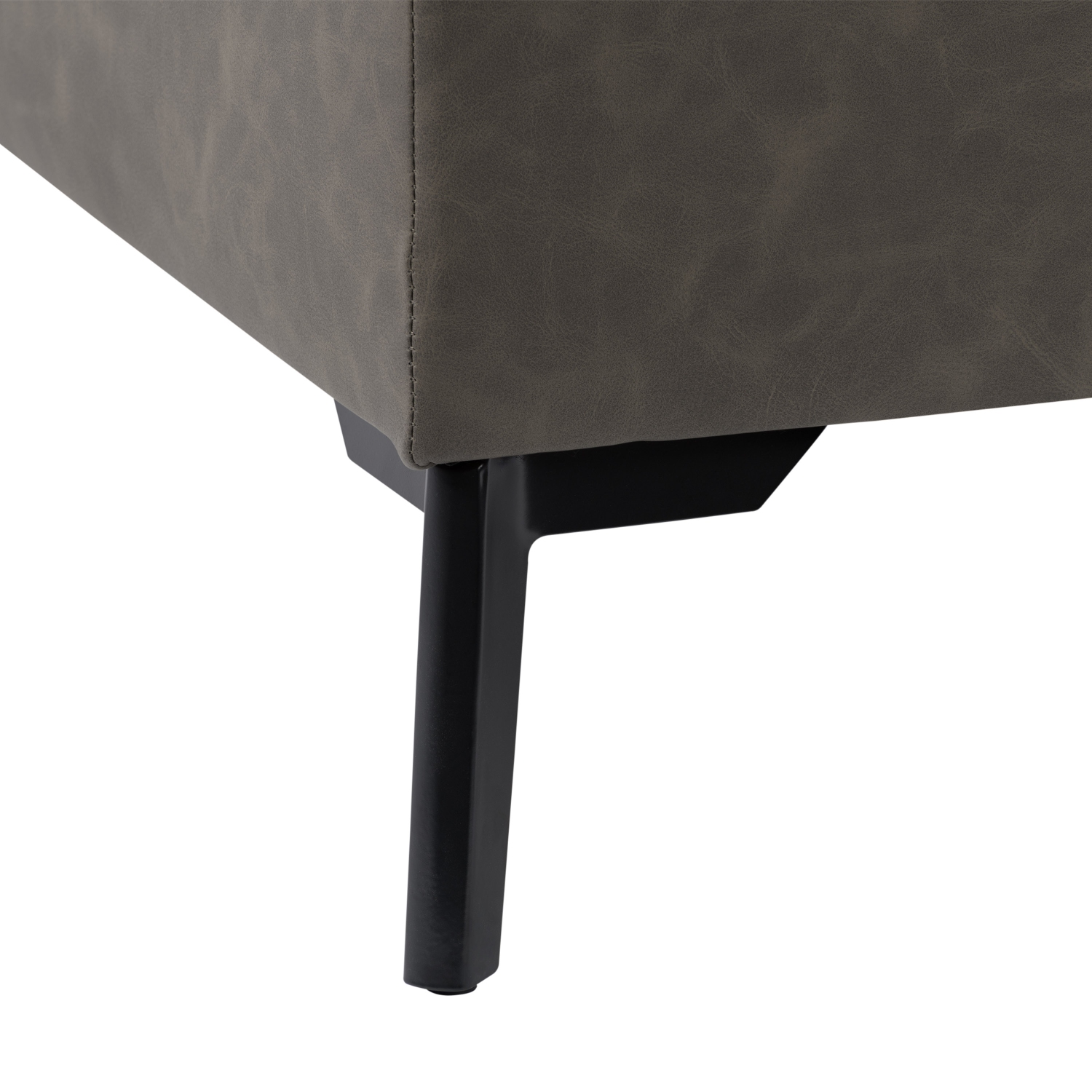 Pouf de rangement carré Linden, gris