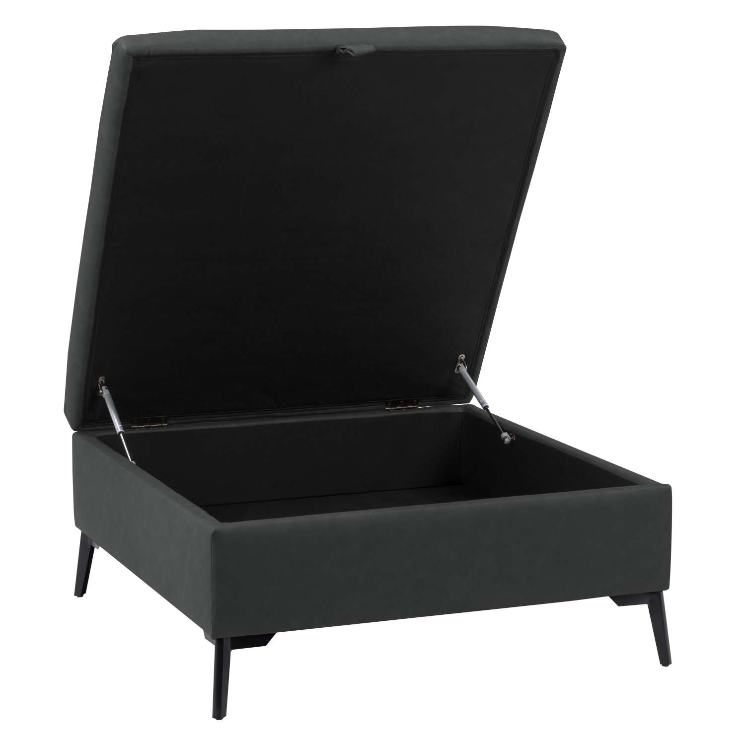 CorLiving LAD-340-O Linden Square Storage Ottoman, Black