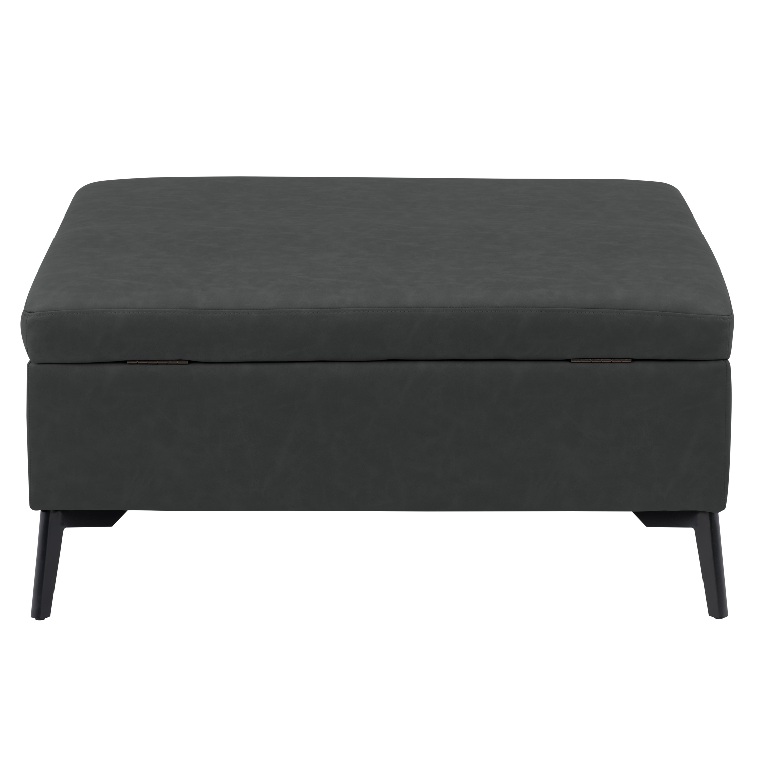CorLiving LAD-340-O Linden Square Storage Ottoman, Black