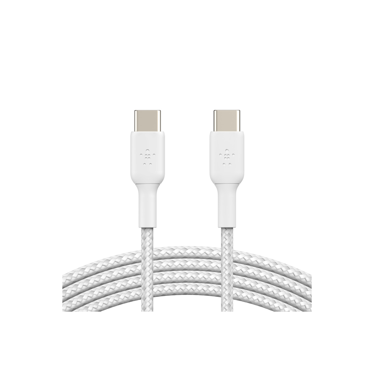 Câble tissé de 1 m de Belkin Câble USB-C/USB-C - Blanc - (CAB004BT1MWH)