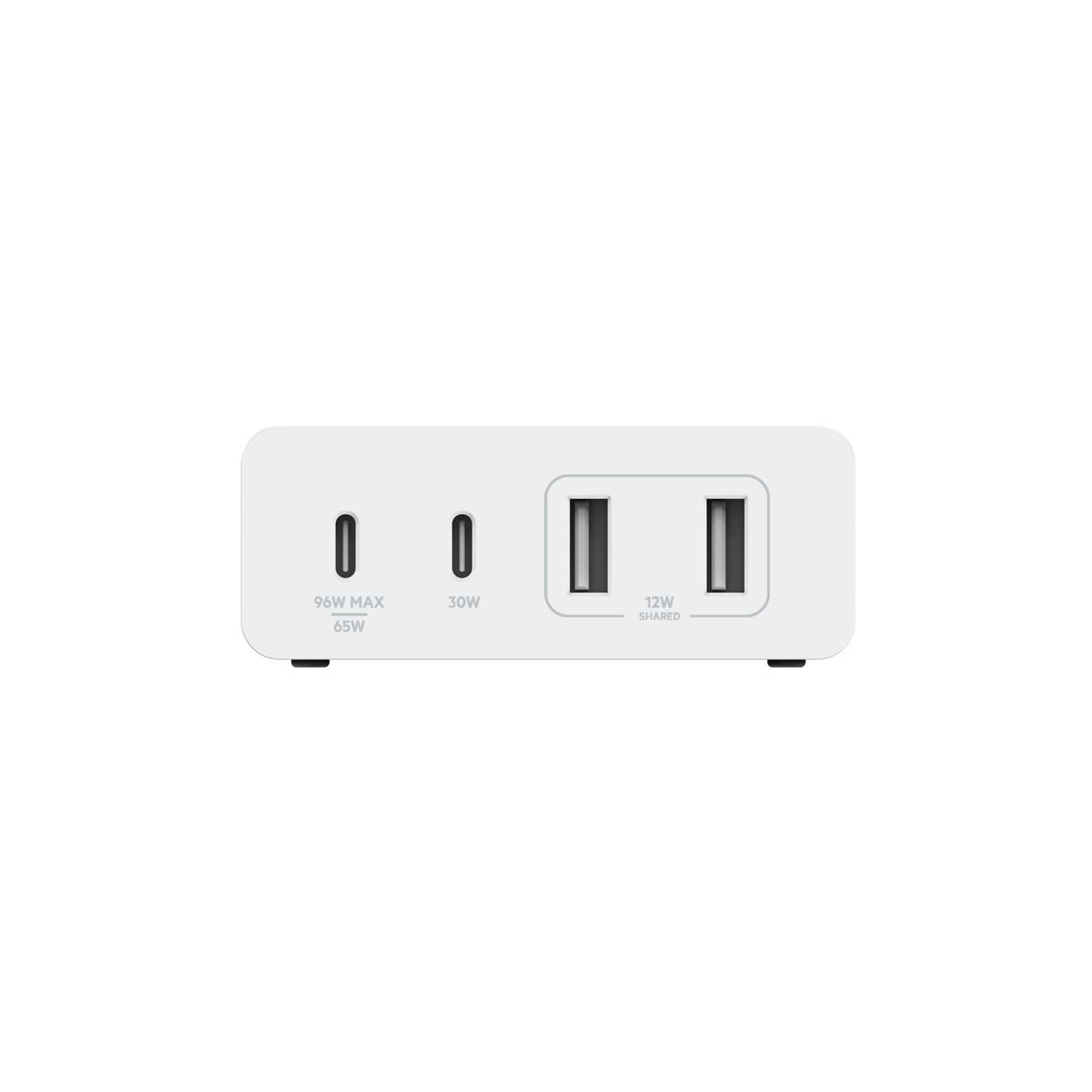 Chargeur GAN de 108 W à 4 ports avec cordon d’alimentation de 2 m Boost charge Pro de Belkin - Blanc