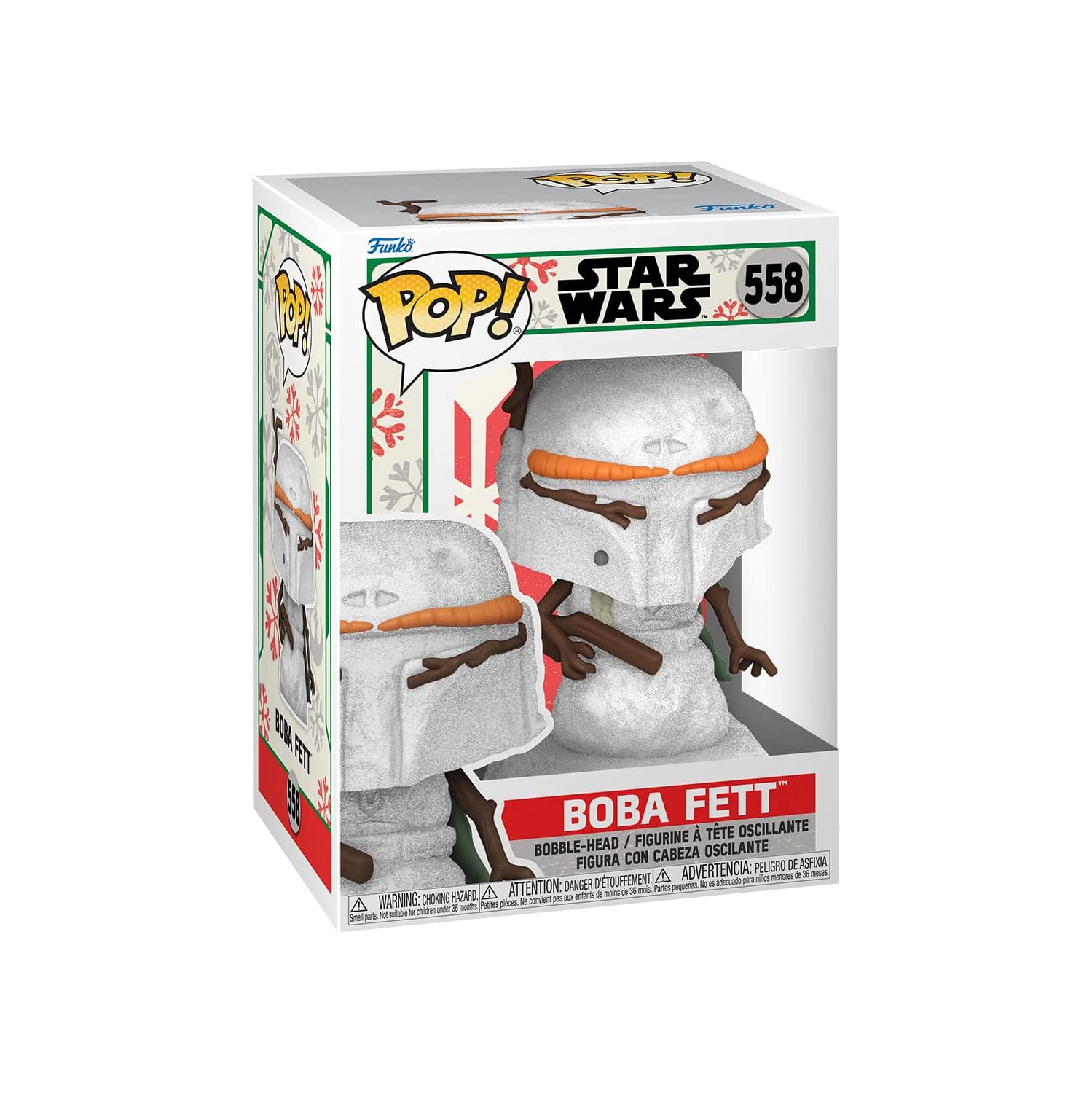 Figurine Pop Star Wars Holiday de 3.75 po - Bonhomme de neige Boba Fett no 558