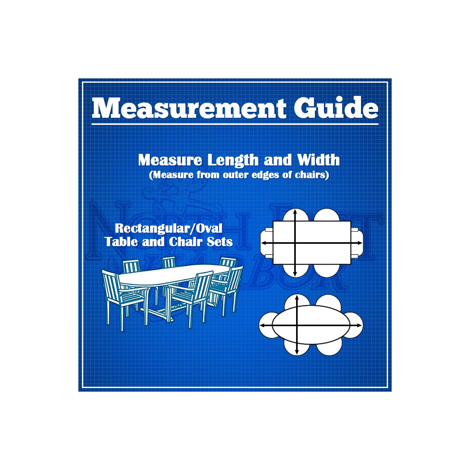 Rectangular / Oval Patio Table and Chair Set Outdoor Furniture Storage Cover - 109"L x 84"W x 32"H - Breathable Material, Sunray Protected, and