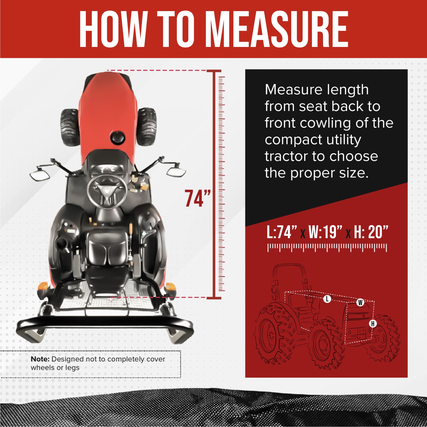 Compact Utility Tractor Cover, Lawn Tractor Cover Waterproof Heavy Duty, UV Resistant Riding Mower Cover, Farm Tractor Accessories, Cowling Cover,