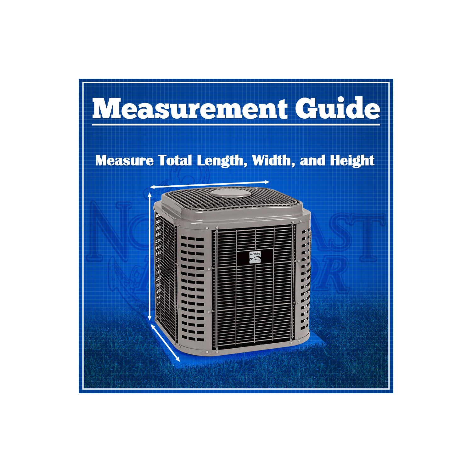 Housse de climatiseur extérieur pour unités extérieures – 34 larg. X 34 prof. X 30 haut. Gris, 34 larg. X 34 prof. X 30 haut. (Po)