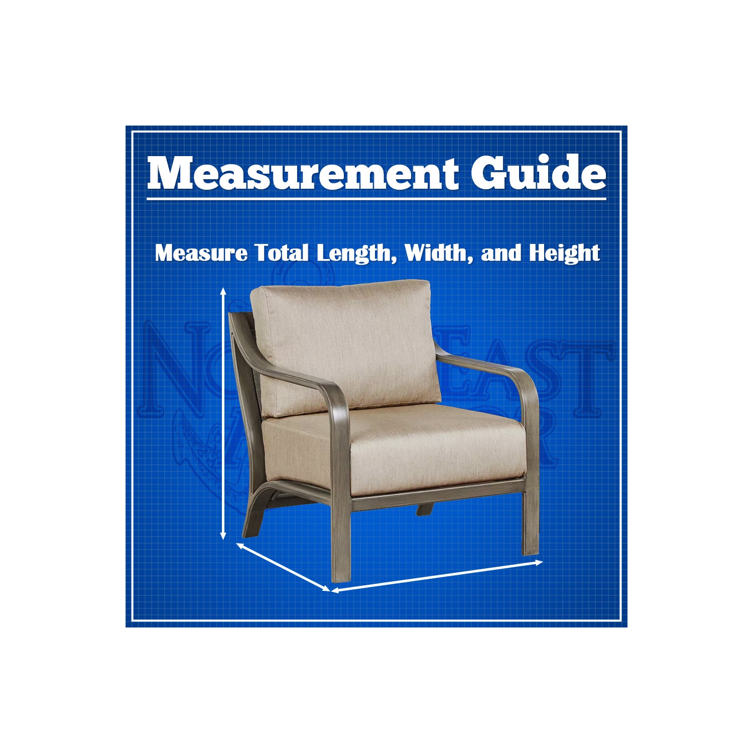 North East Harbor Outdoor Patio Chair Furniture Cover - Breathable Material, Sunray Protected, and Weather Resistant Storage Cover - Gray with Black