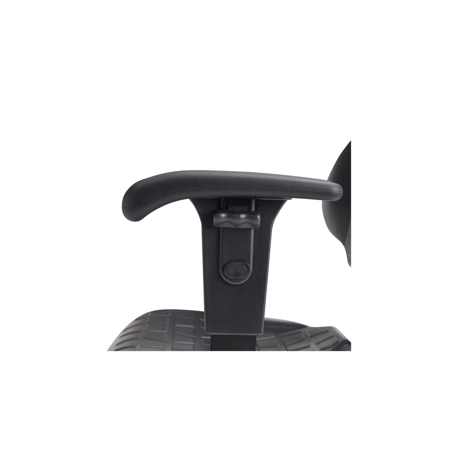 Fauteuil de bureau moderne en polyuréthane de 16 à 21 po avec accoudoirs de la série 6700 de NPS en noir