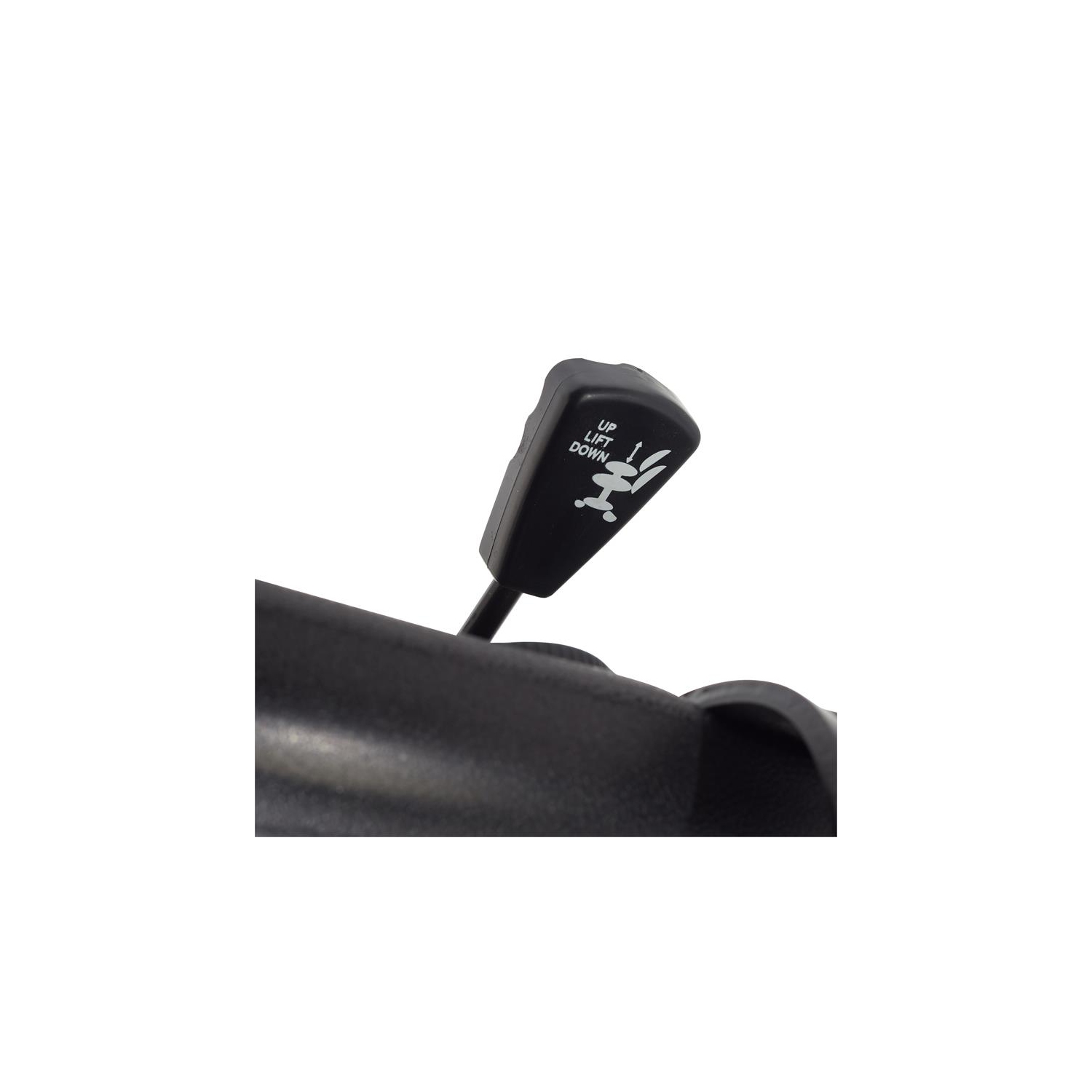 Fauteuil de bureau moderne en polyuréthane de 16 à 21 po avec accoudoirs de la série 6700 de NPS en noir